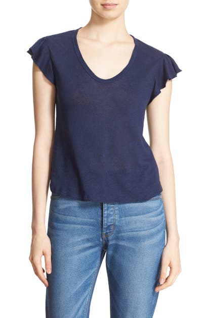 La Vie Rebecca Taylor Tops WASHED TEXTURE JERSEY TEE