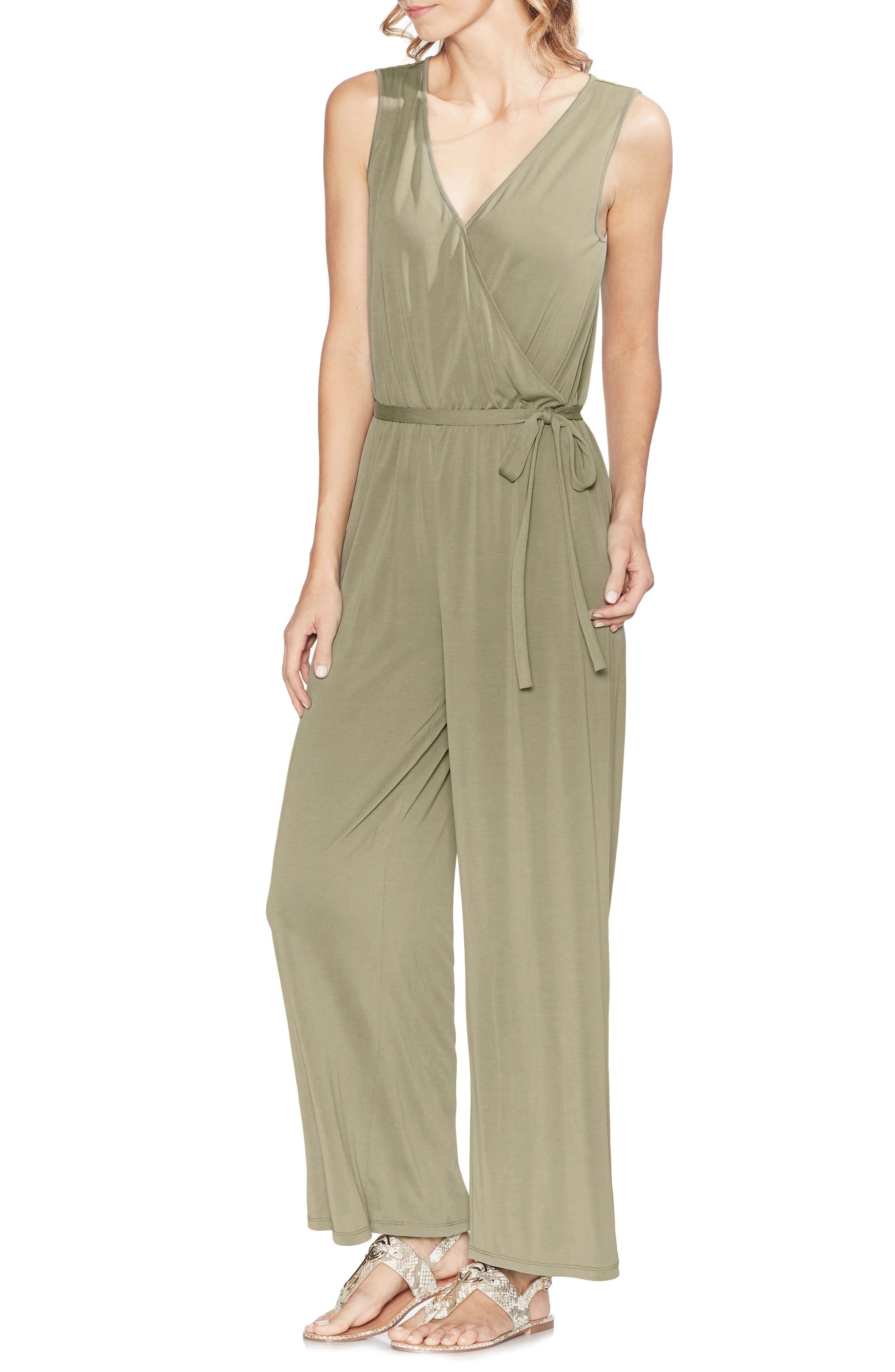 Vince Camuto Suits FAUX WRAP JUMPSUIT