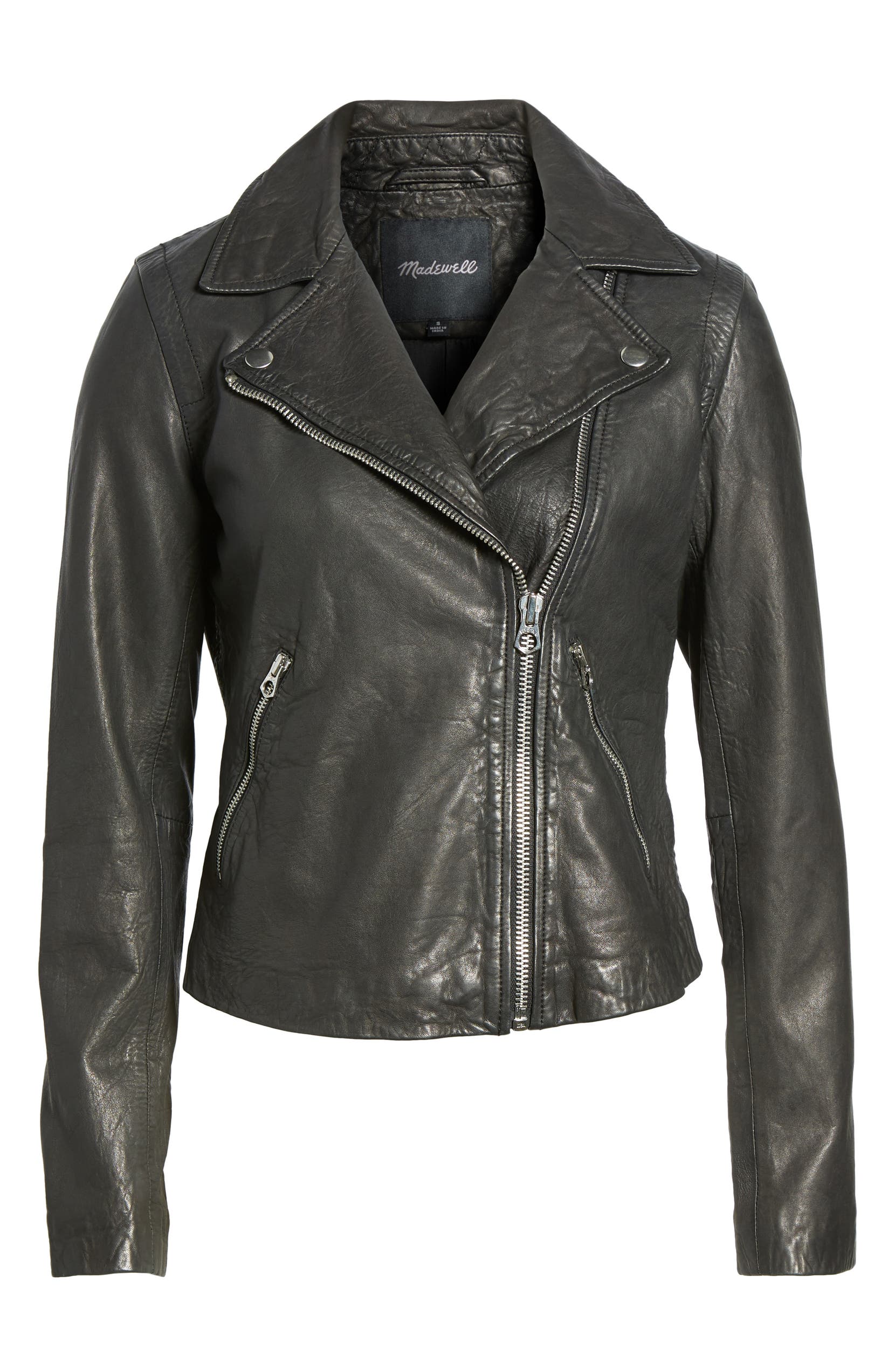 Madewell Washed Leather Moto Jacket Nordstrom