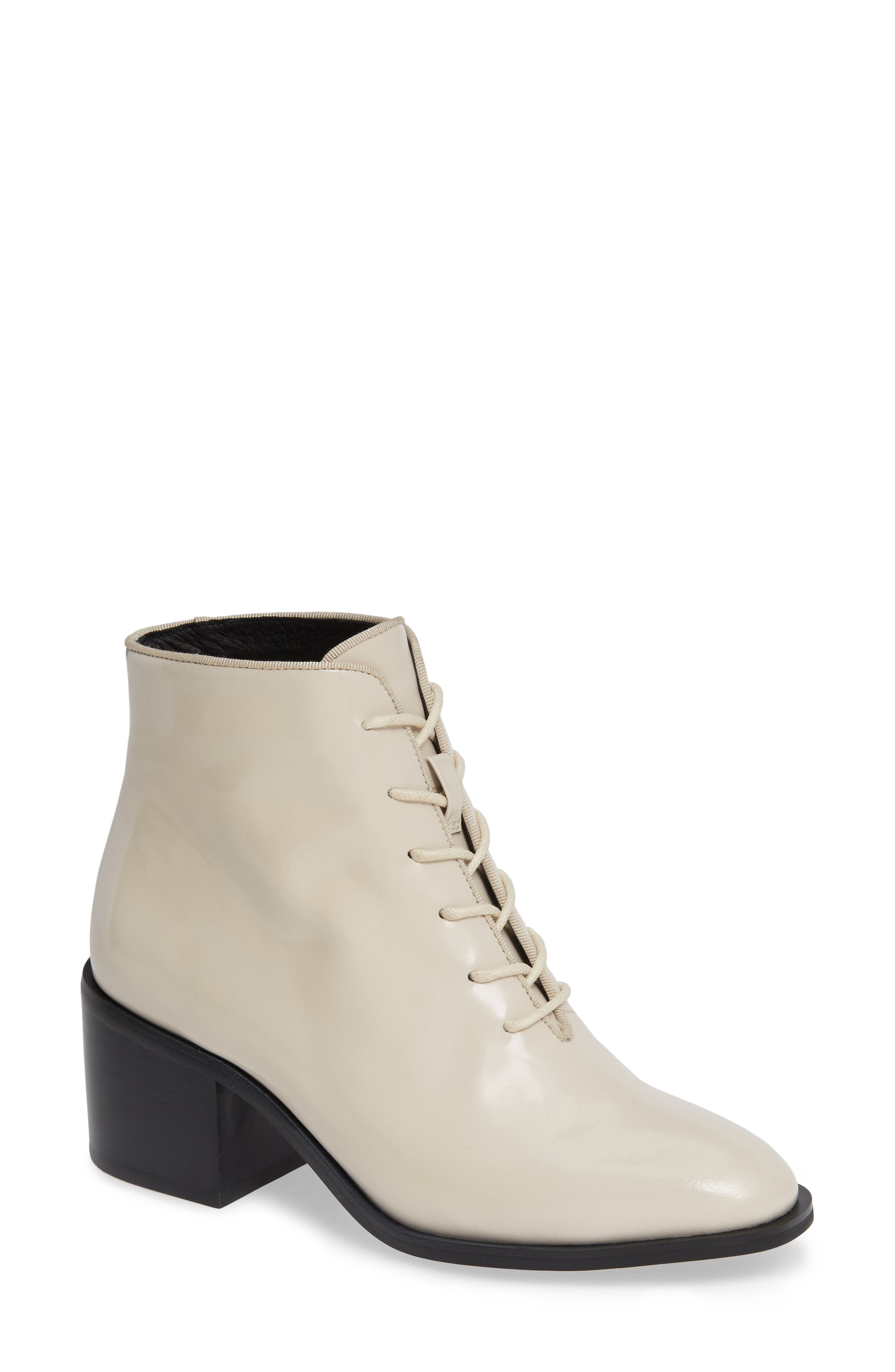 Jeffrey Campbell Talcott Block Heel Bootie, Ivory