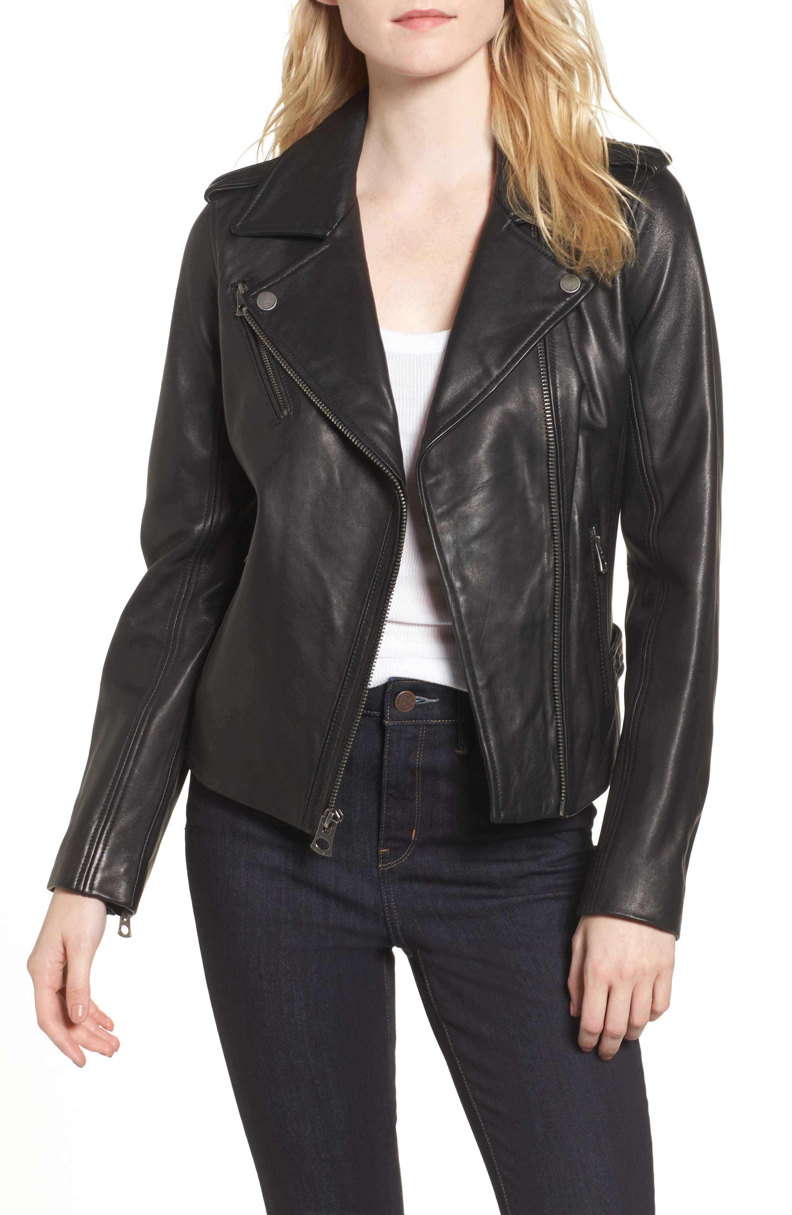 Lucky Brand Leather Jacket Nordstrom