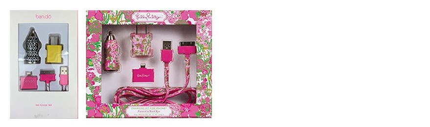 Ban.do Charging Kit; Lilly Pulitzer Charging Kit.