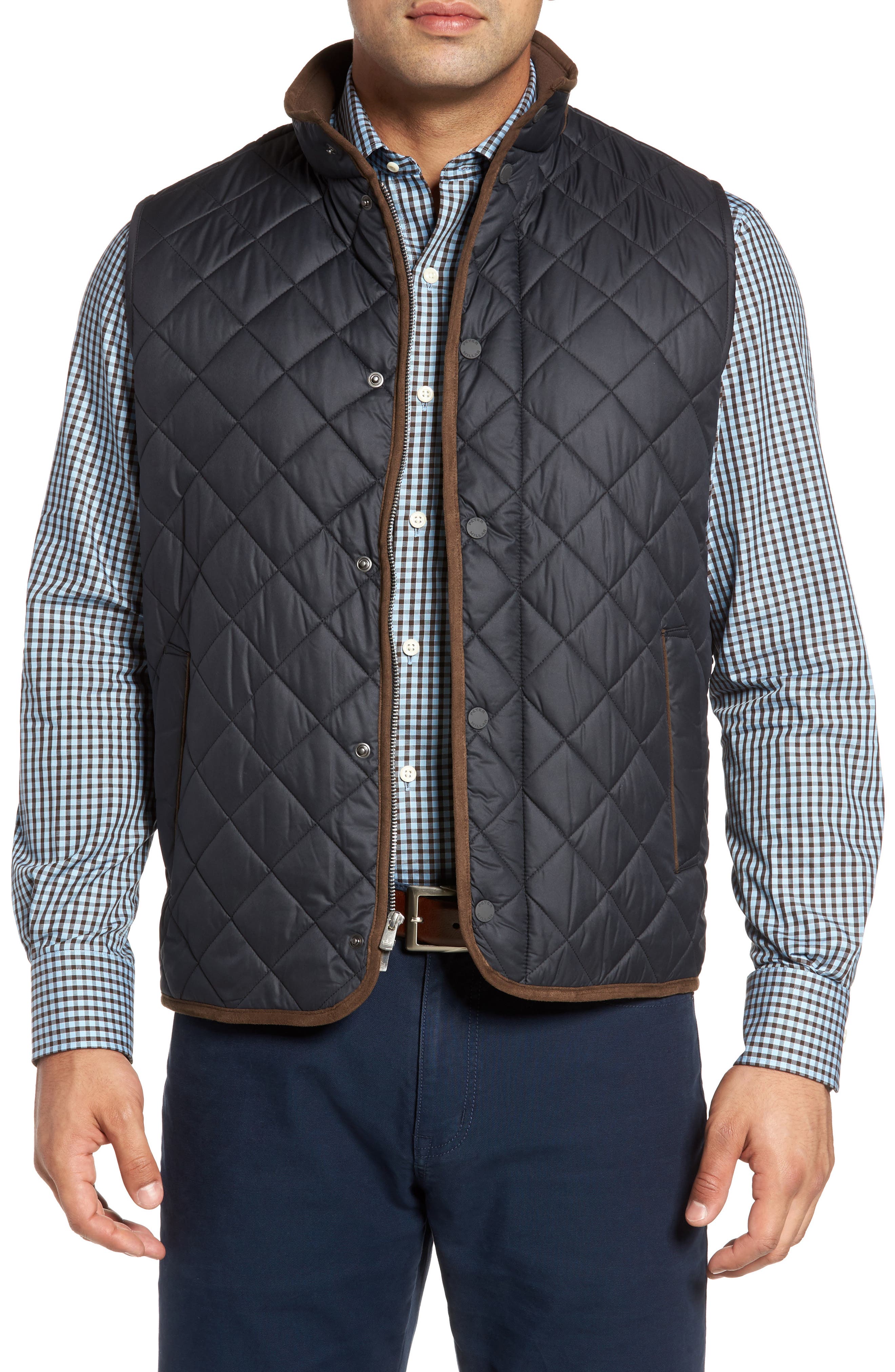 Peter Millar Essex Quilted Vest, Black