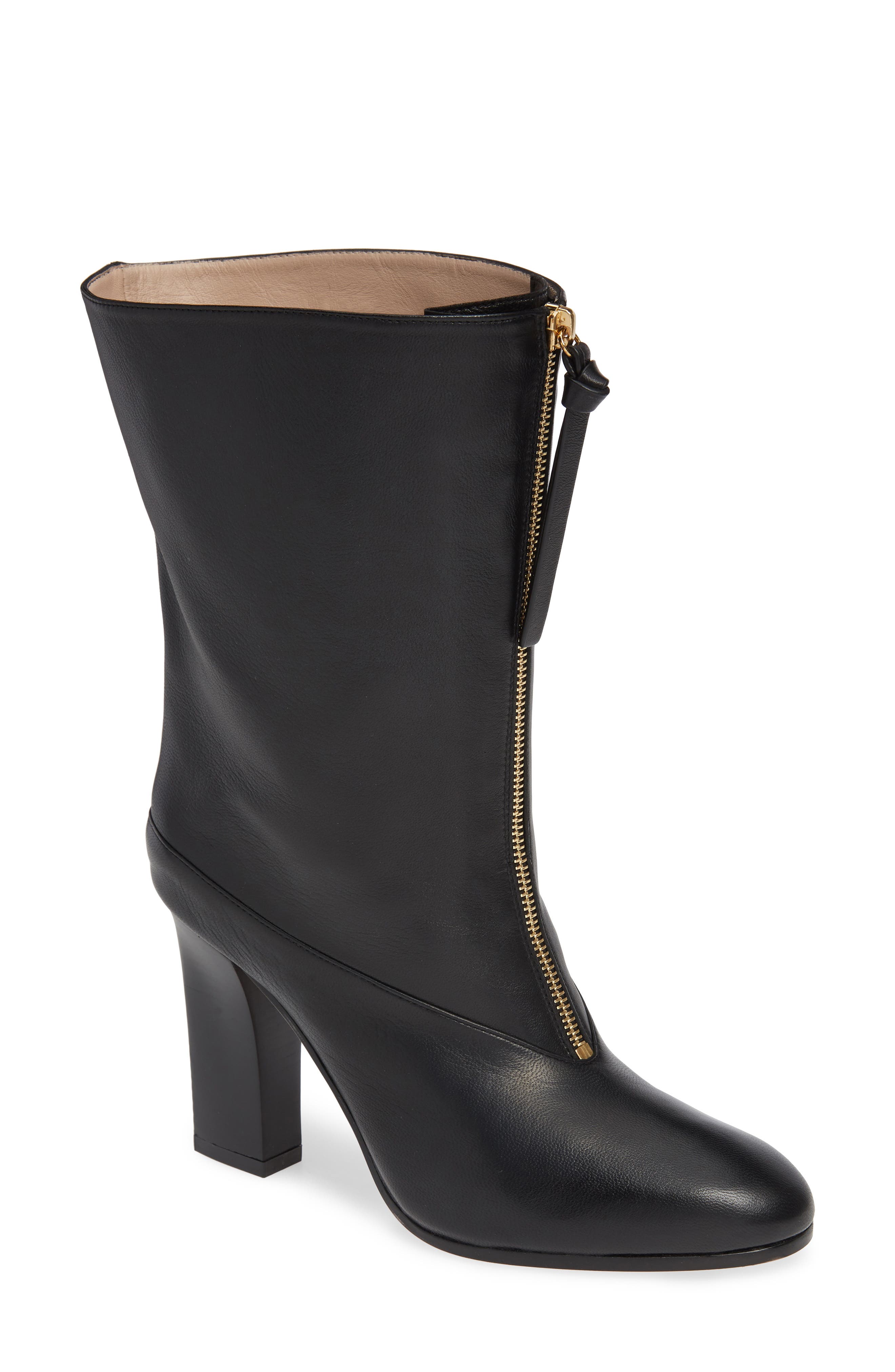 Jett Front Zip Boot,                        Main,                        color, NERO NUBO