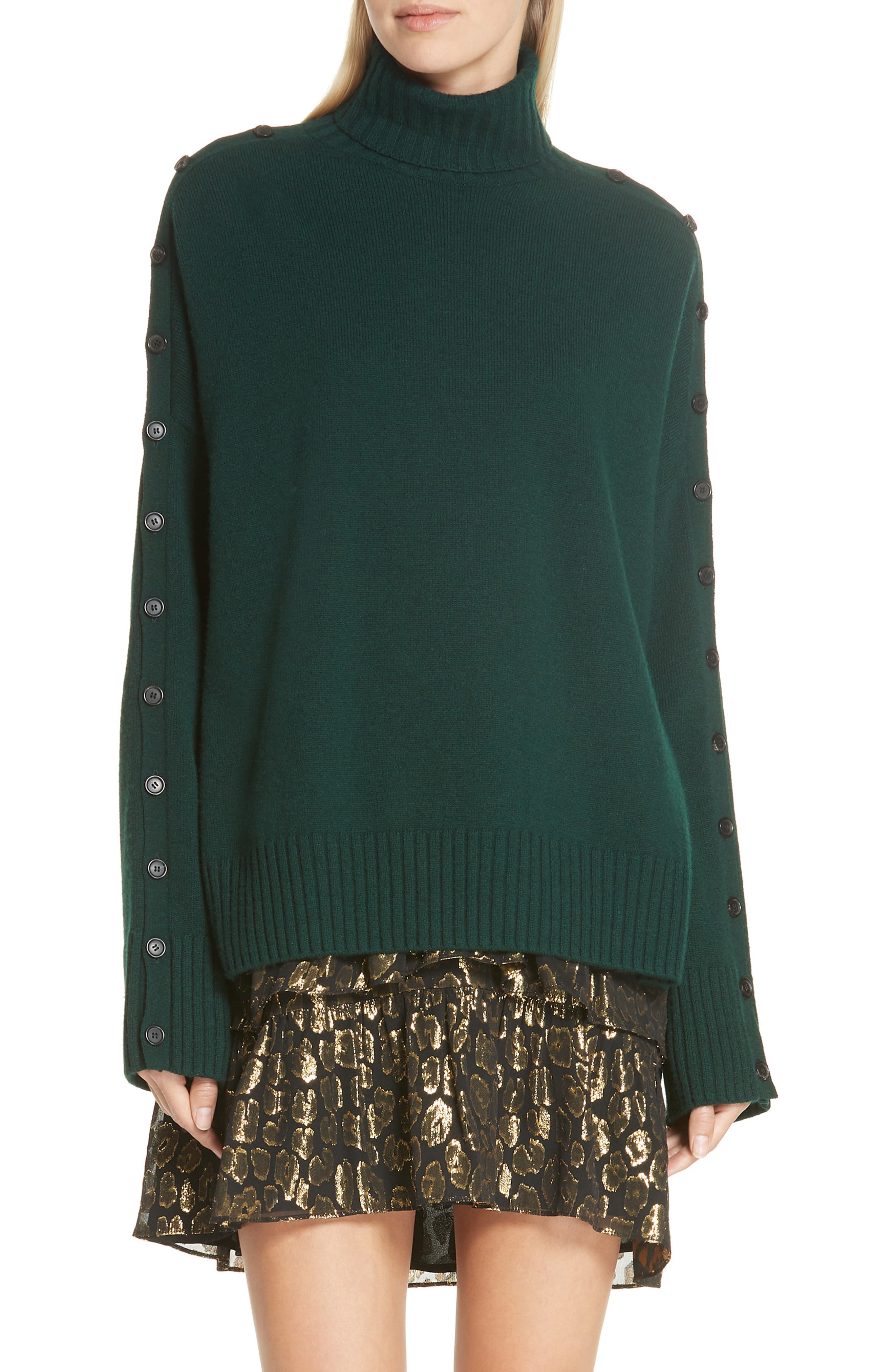 A.l.c. Crosley Merino Wool Turtleneck Sweater, Green