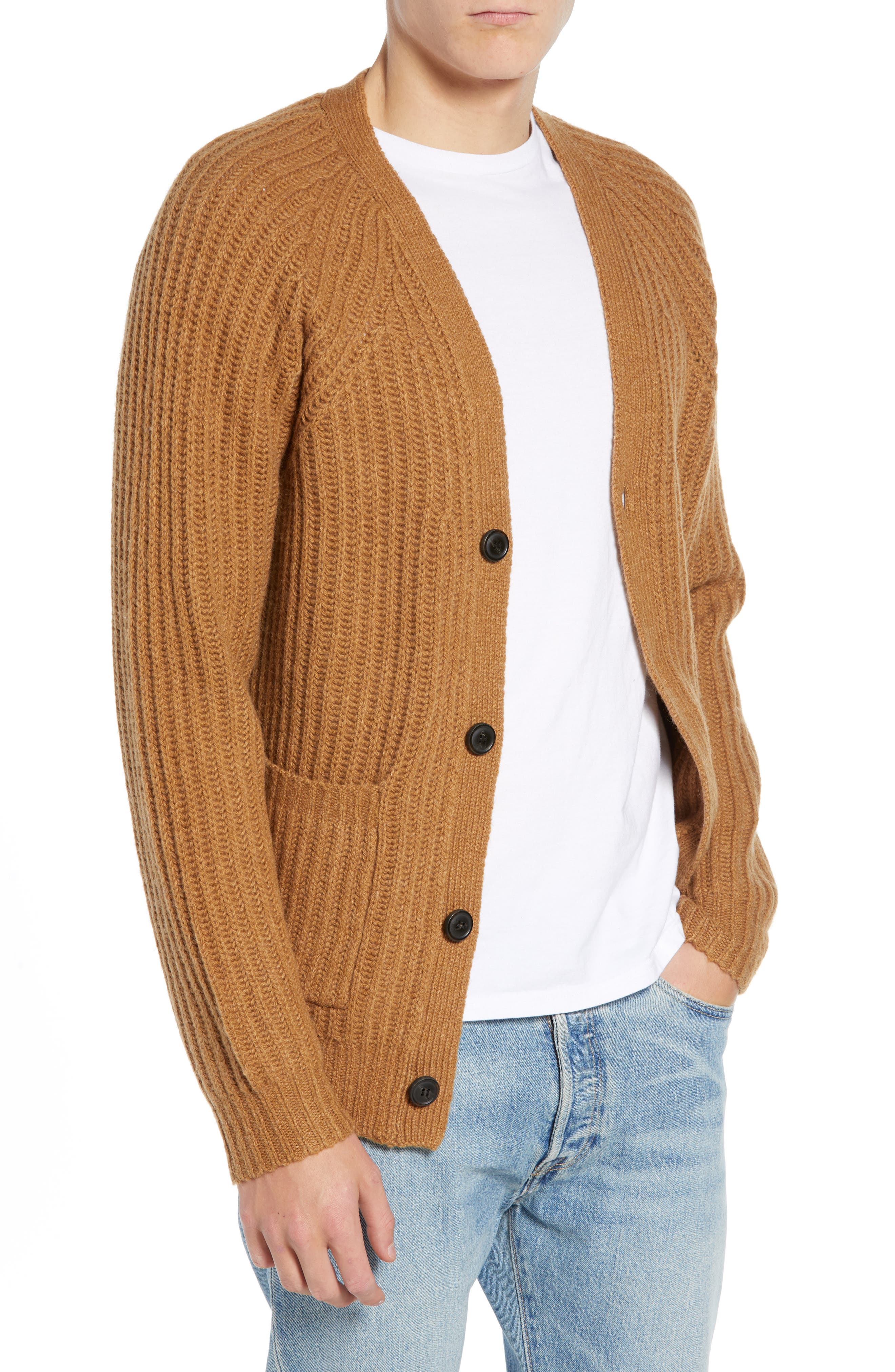 French Connection Supersoft Wool Blend Cardigan, Brown