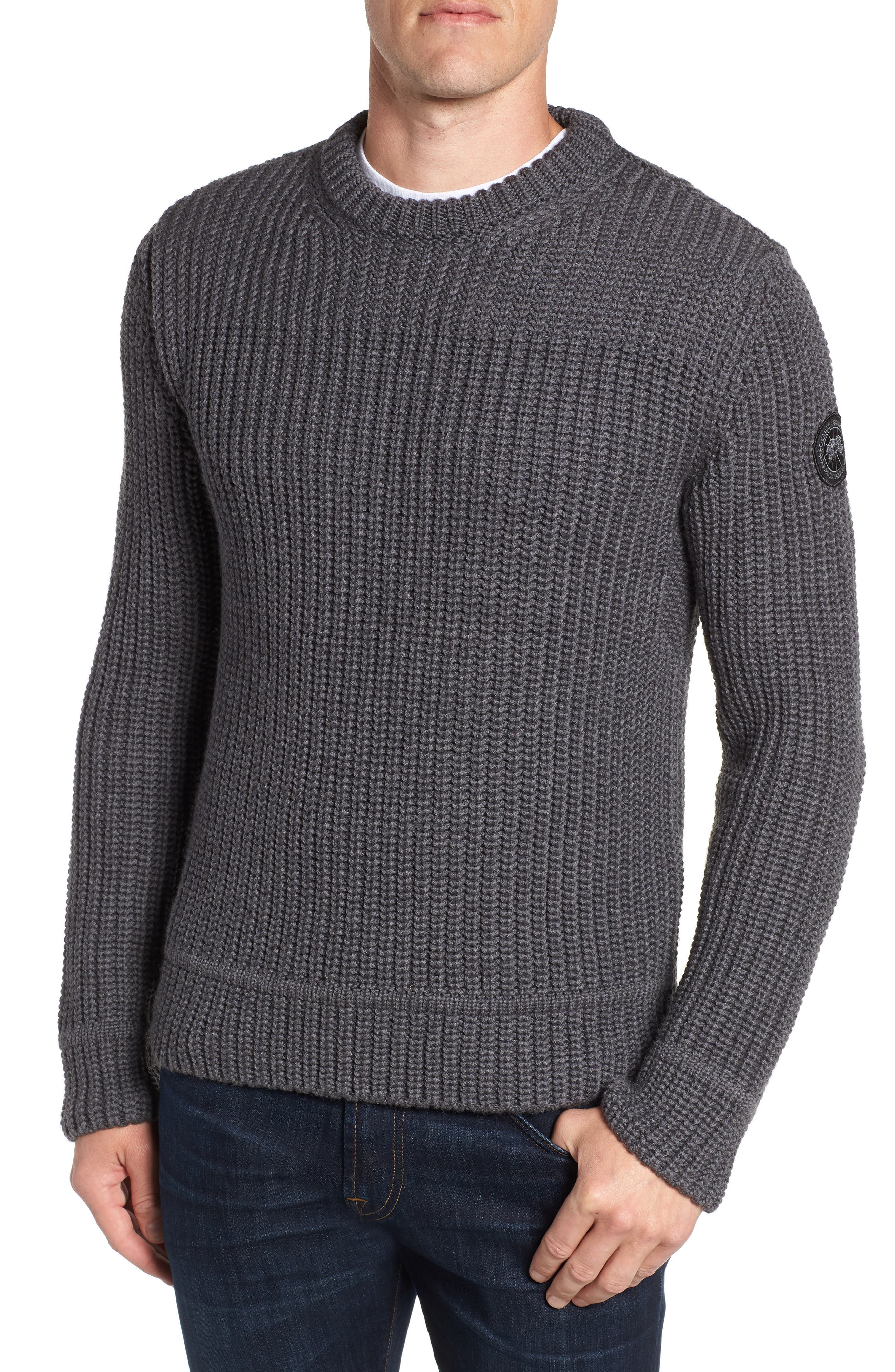 Canada Goose Galloway Regular Fit Merino Wool Sweater, Grey