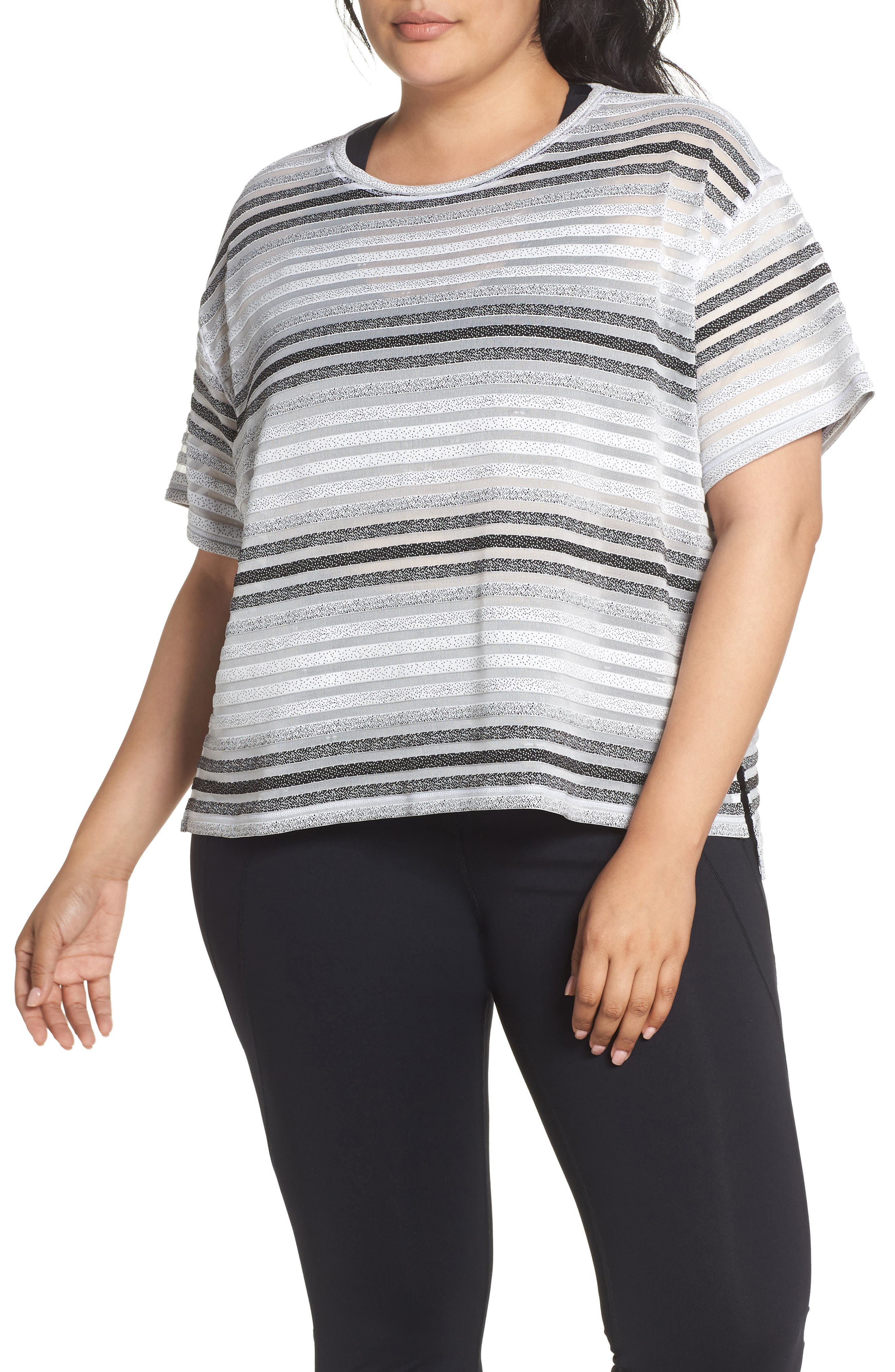 Plus Size Shape Activewear Captivate Tee, Black