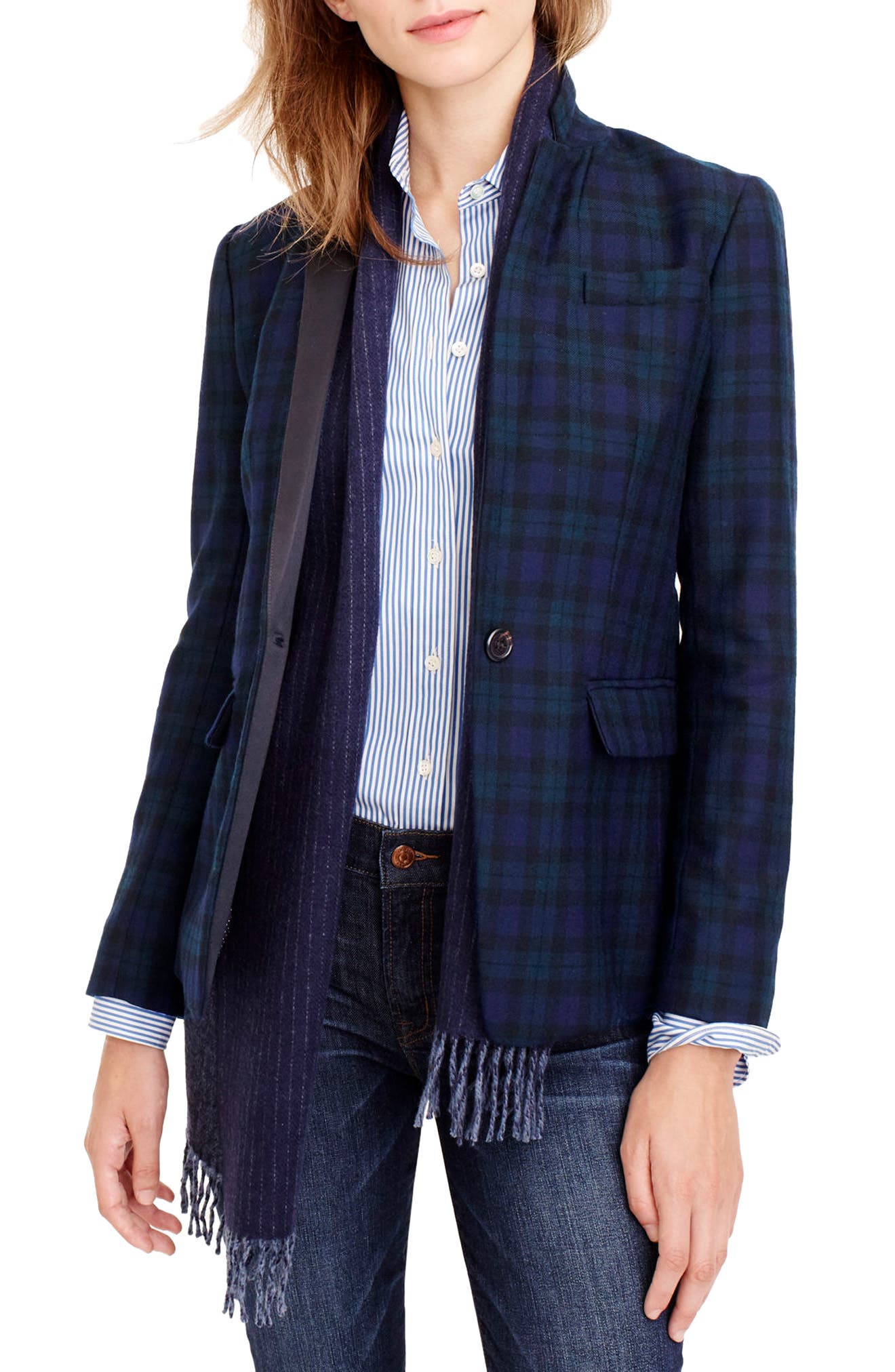 J.Crew Regent Black Watch Blazer Nordstrom