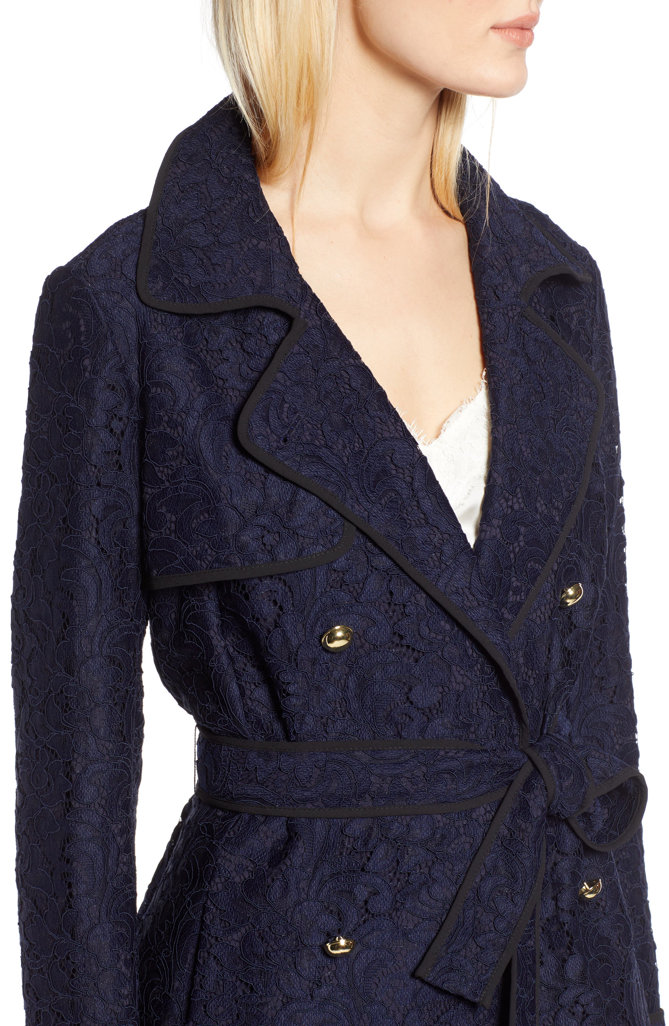 Halogen® x Atlantic-Pacific Lace Trench Coat | Nordstrom