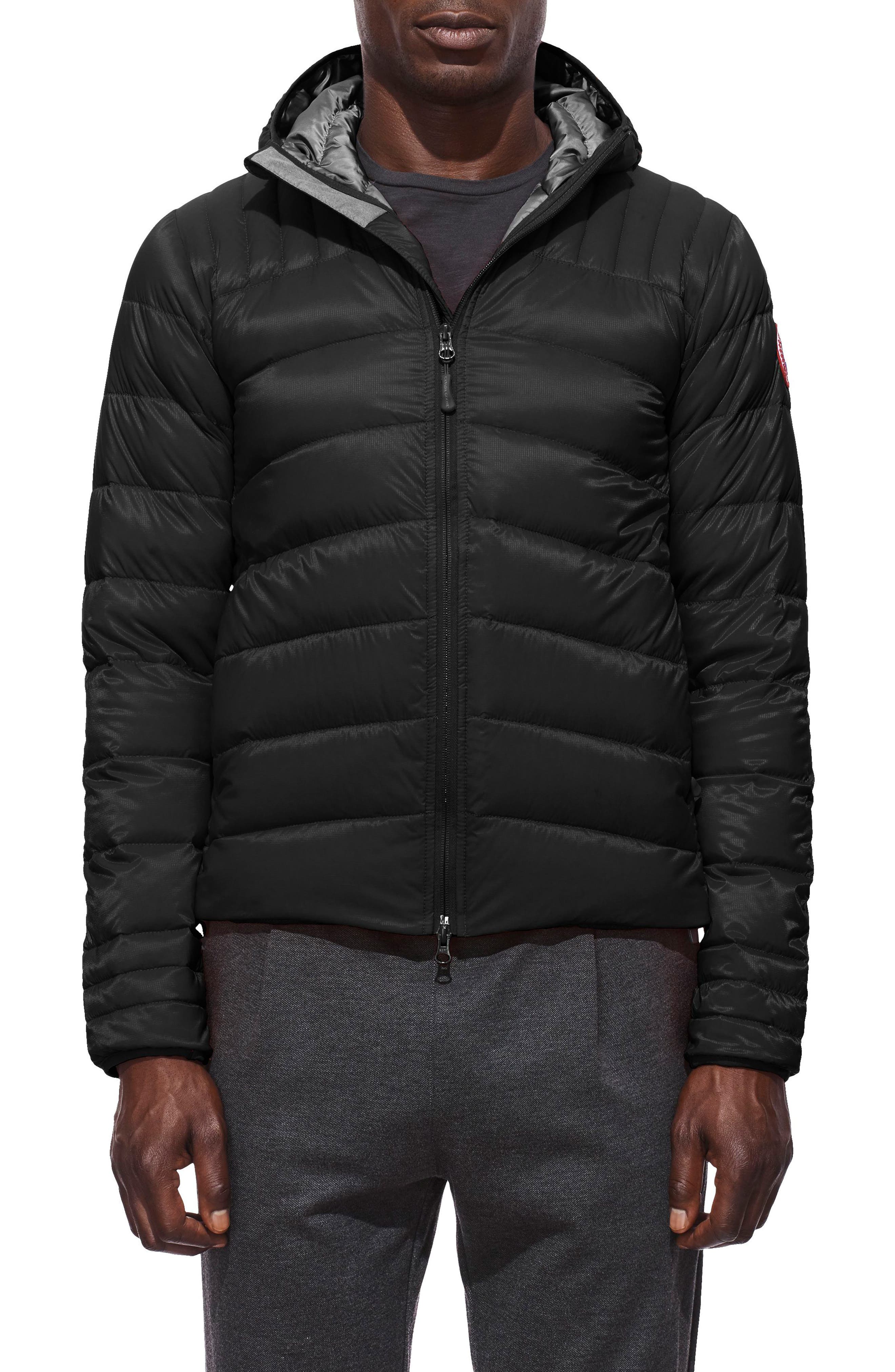 Canada Goose Brookvale Slim Fit Hooded Down Jacket, Black