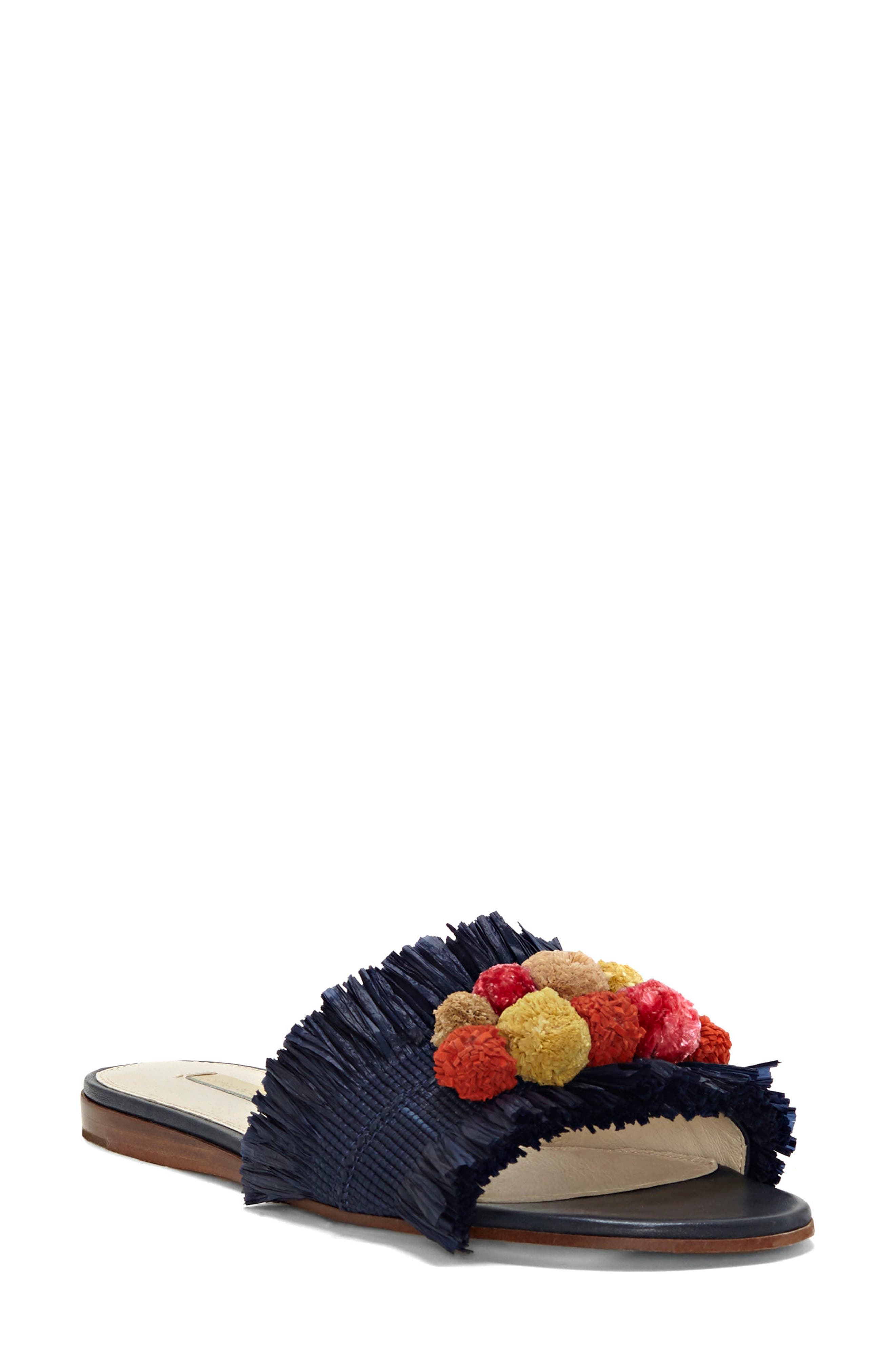 Louise Et Cie Arytha Raffia Slide Sandal