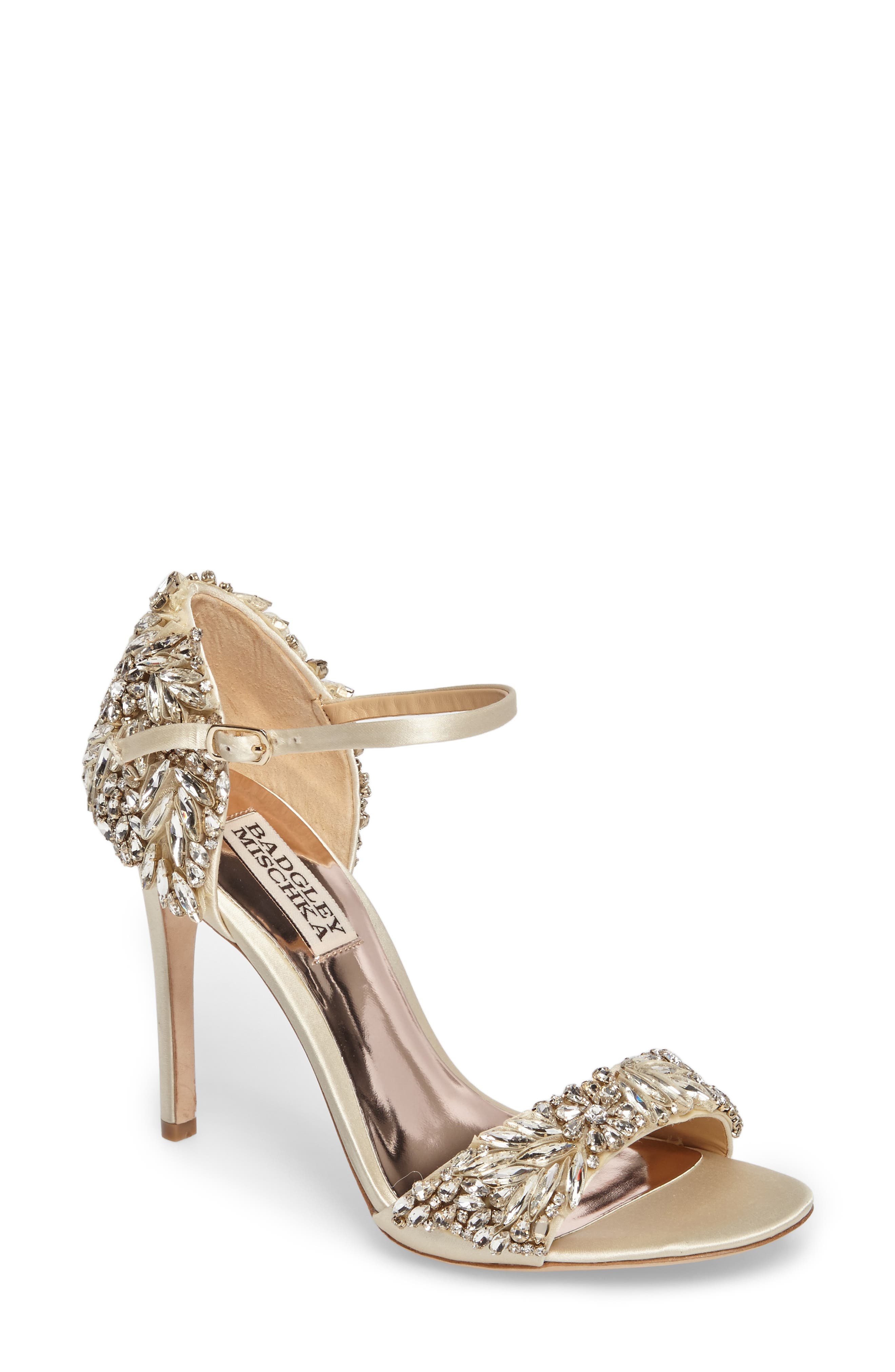 Badgley Mischka Tampa Ankle Strap Sandal, White
