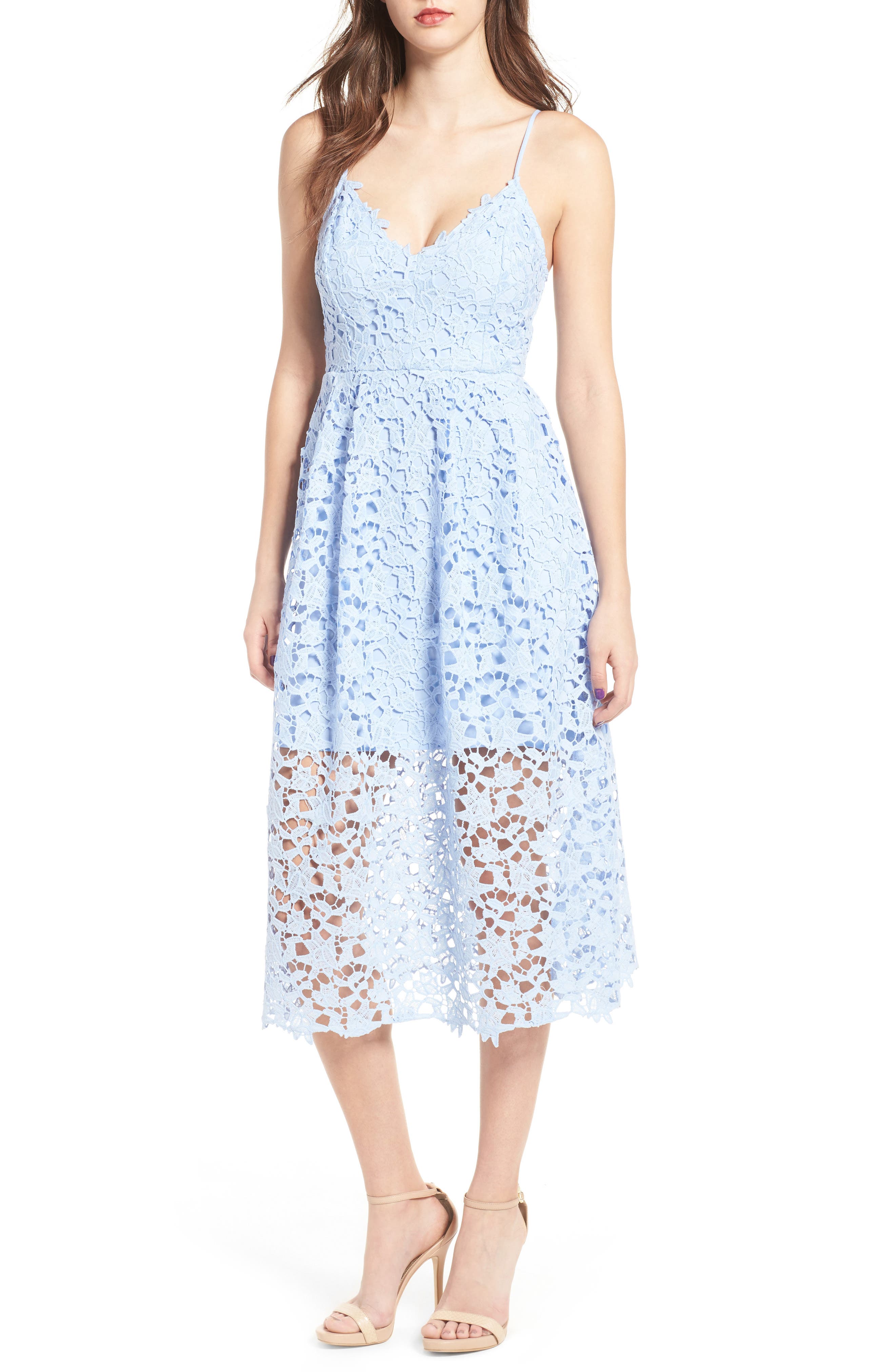 Astr The Label Lace Midi Dress