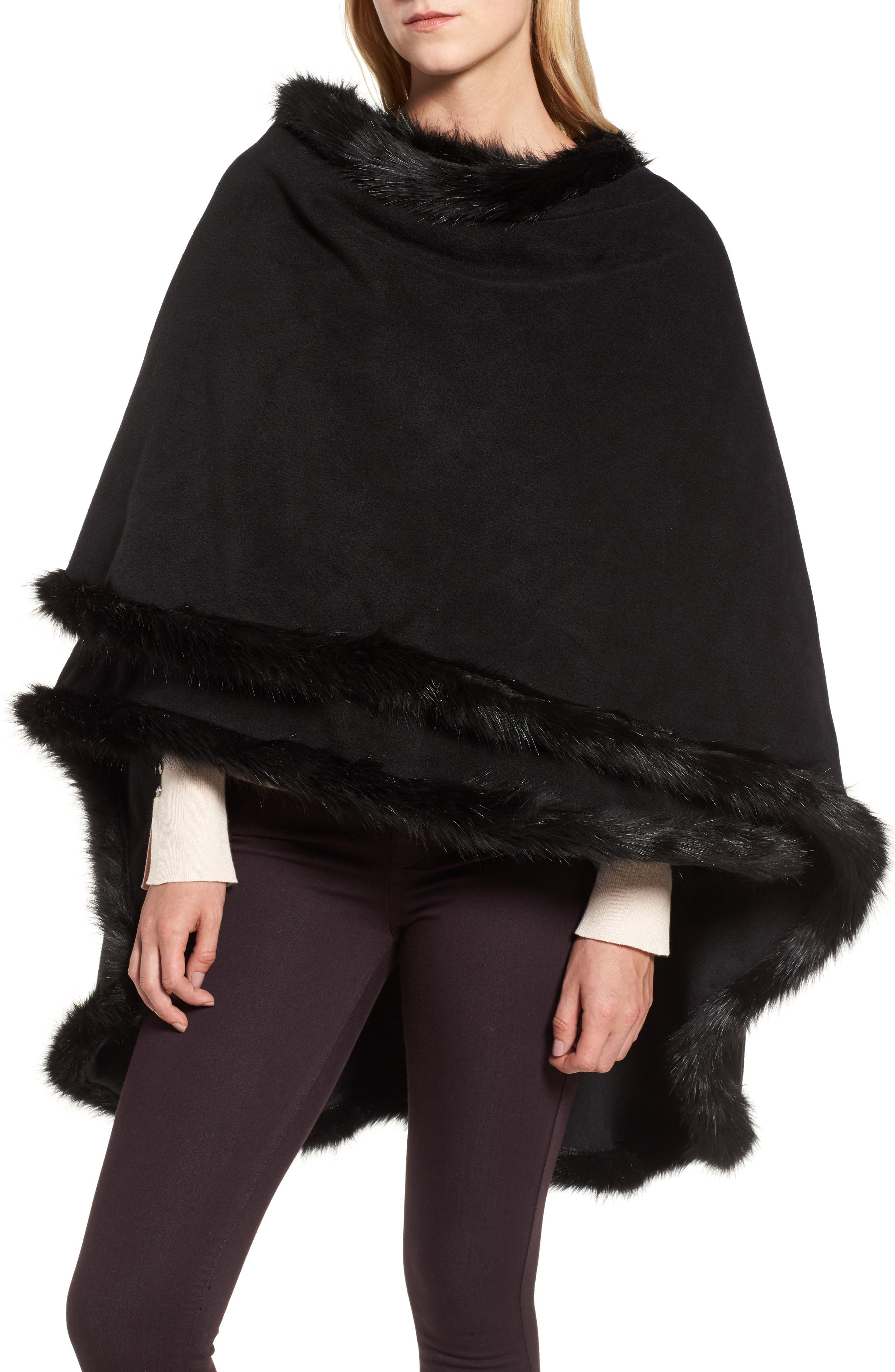 Parkhurst Tara Faux Fur Trim Wrap Nordstrom