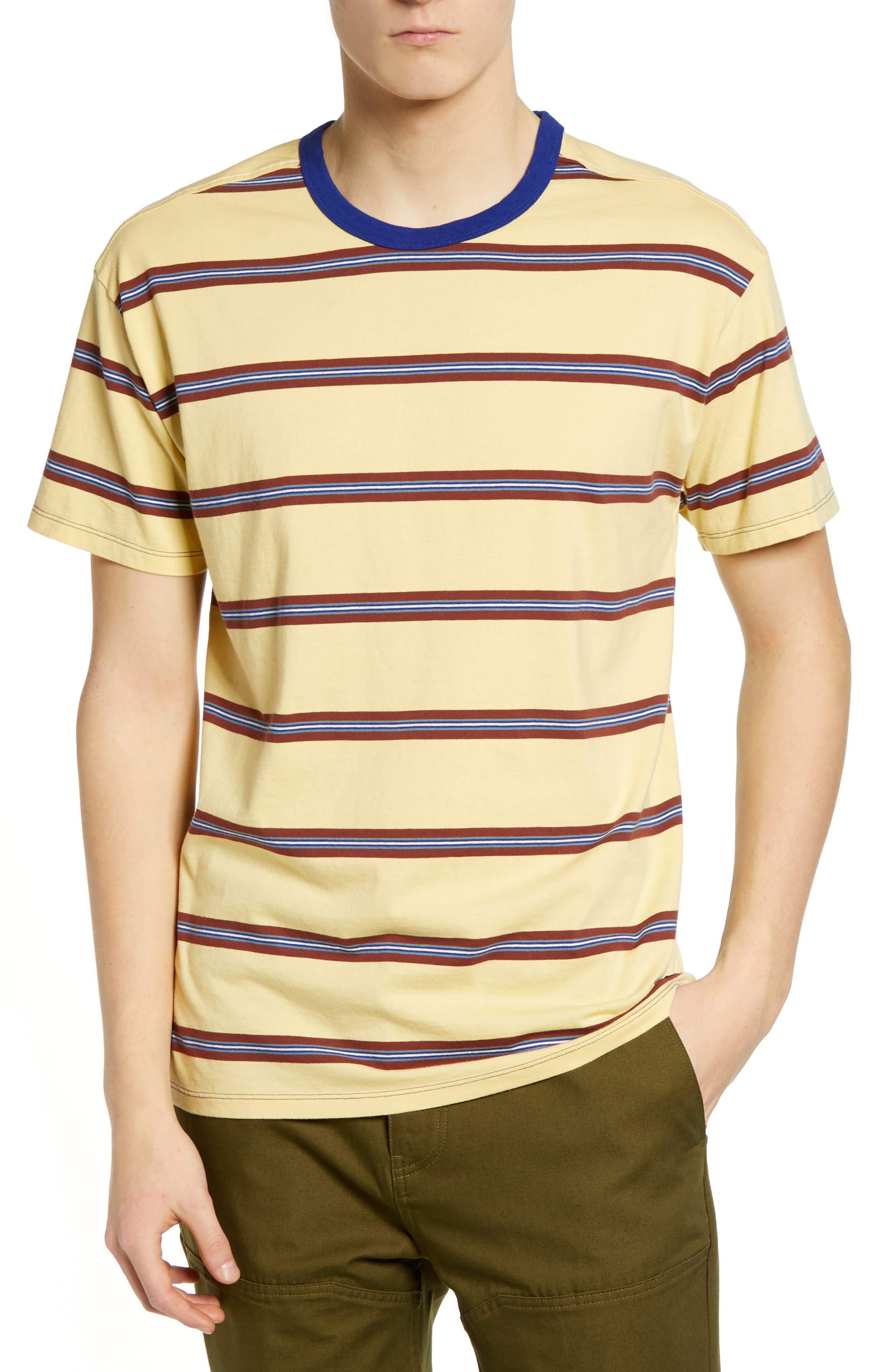 Hurley Salton Stripe T-Shirt, Yellow