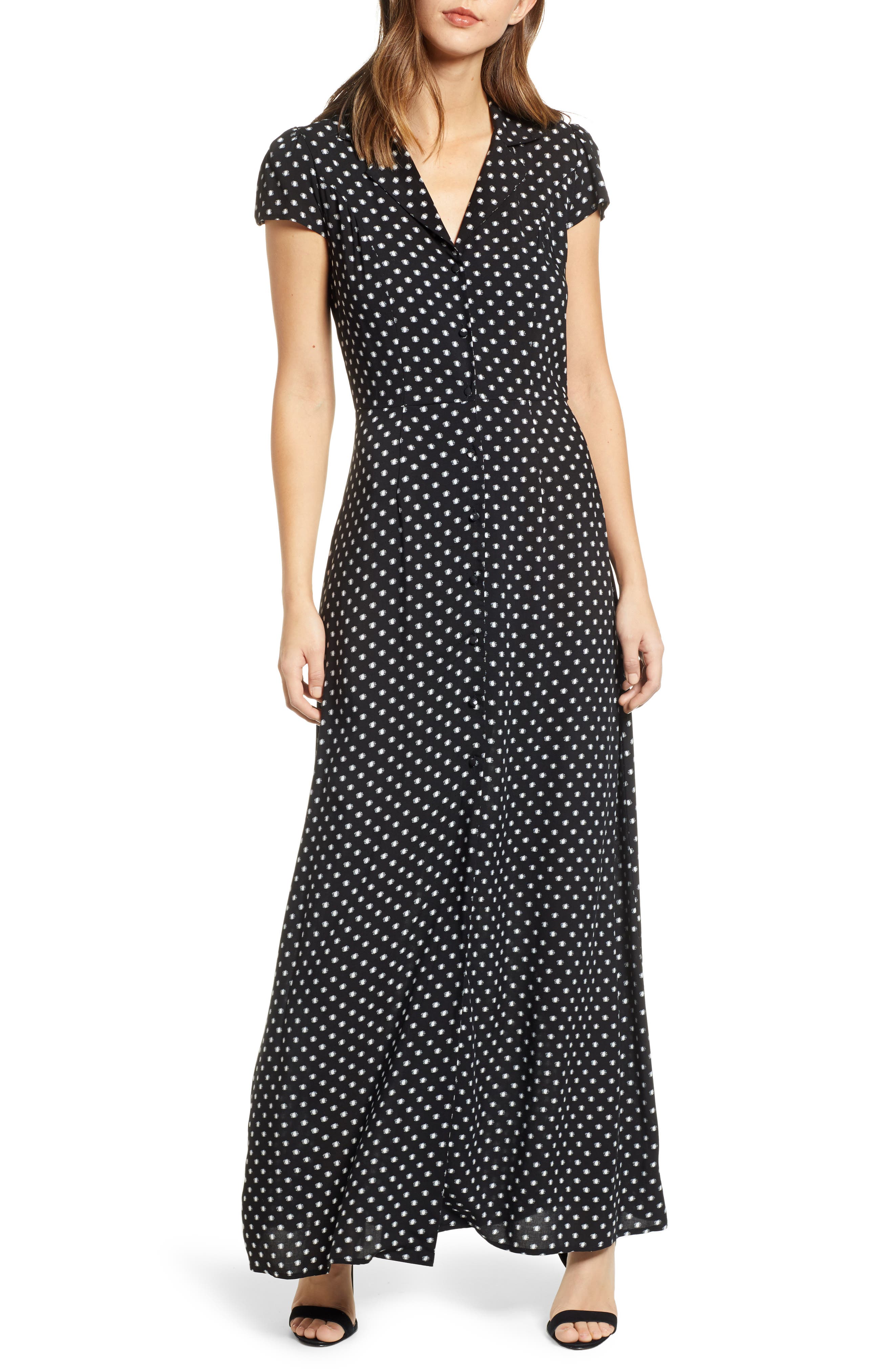 mango polka dot jacquard dress