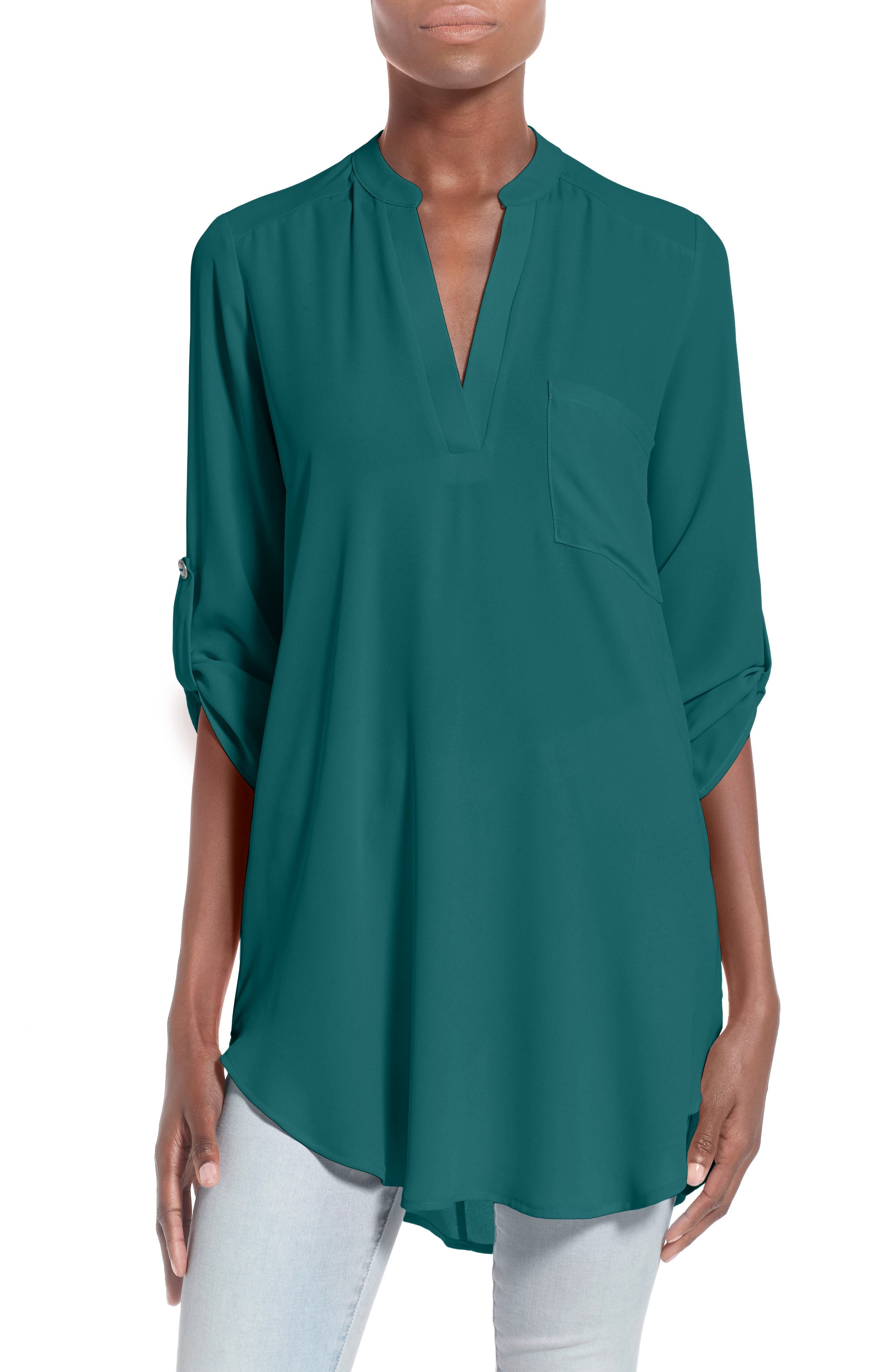 Perfect Roll Tab Sleeve Tunic Nordstrom
