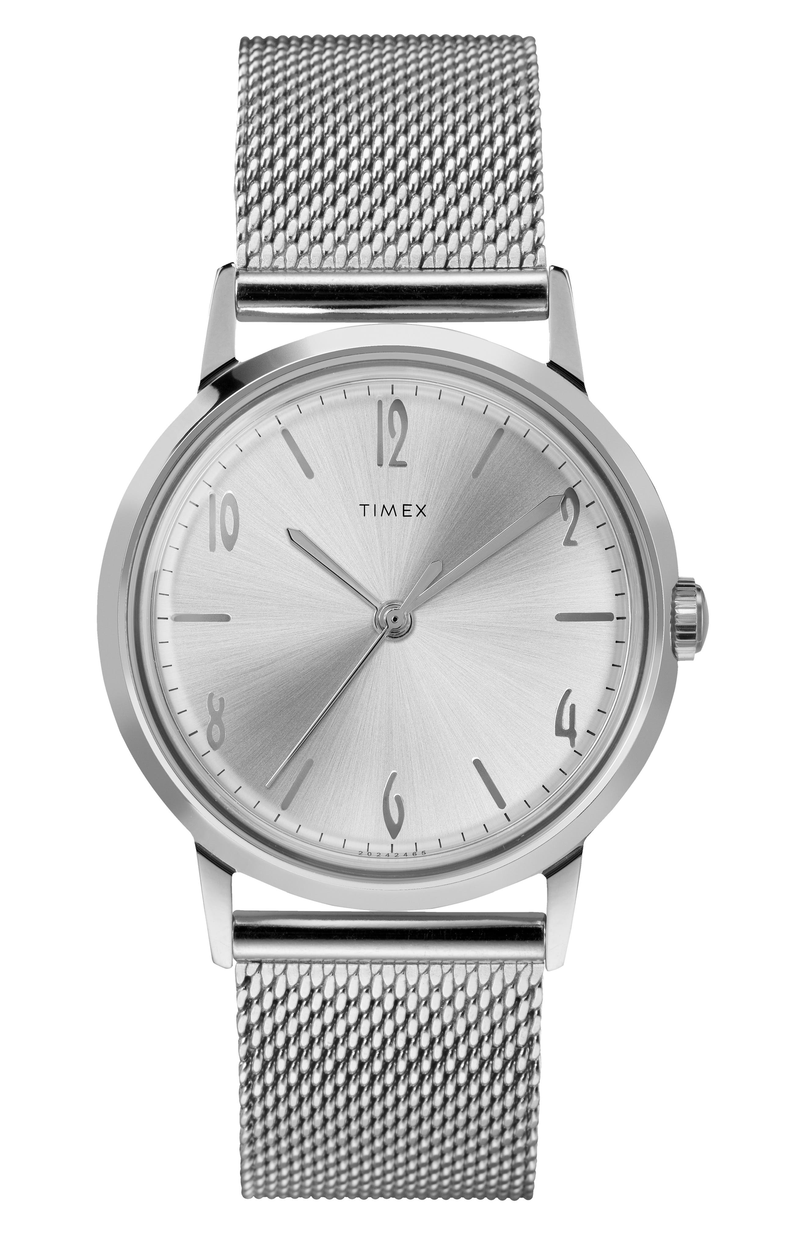 Timex Marlin Leather Strap Watch,