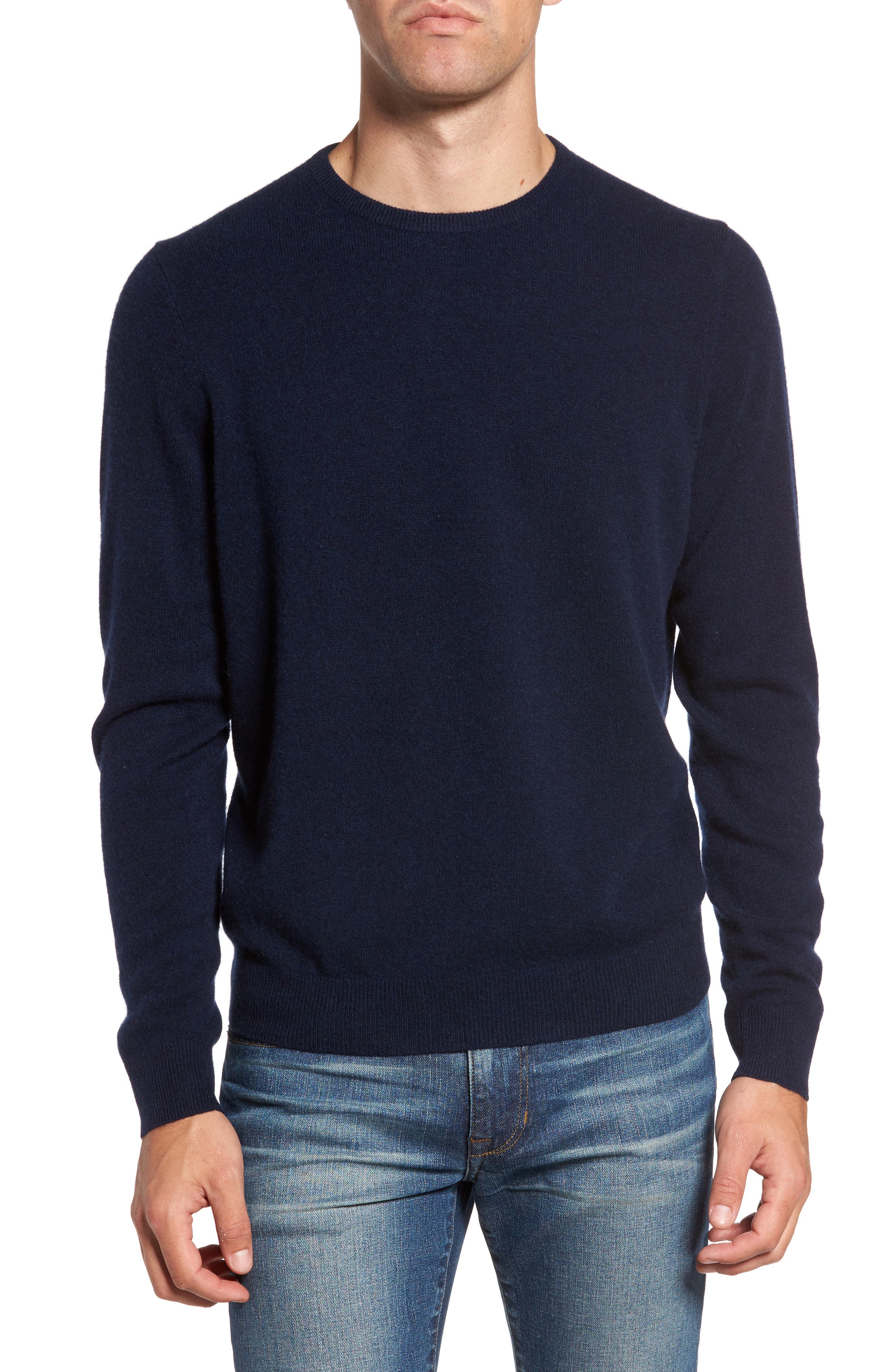 Nordstrom Shop Cashmere Crewneck Sweater, Blue