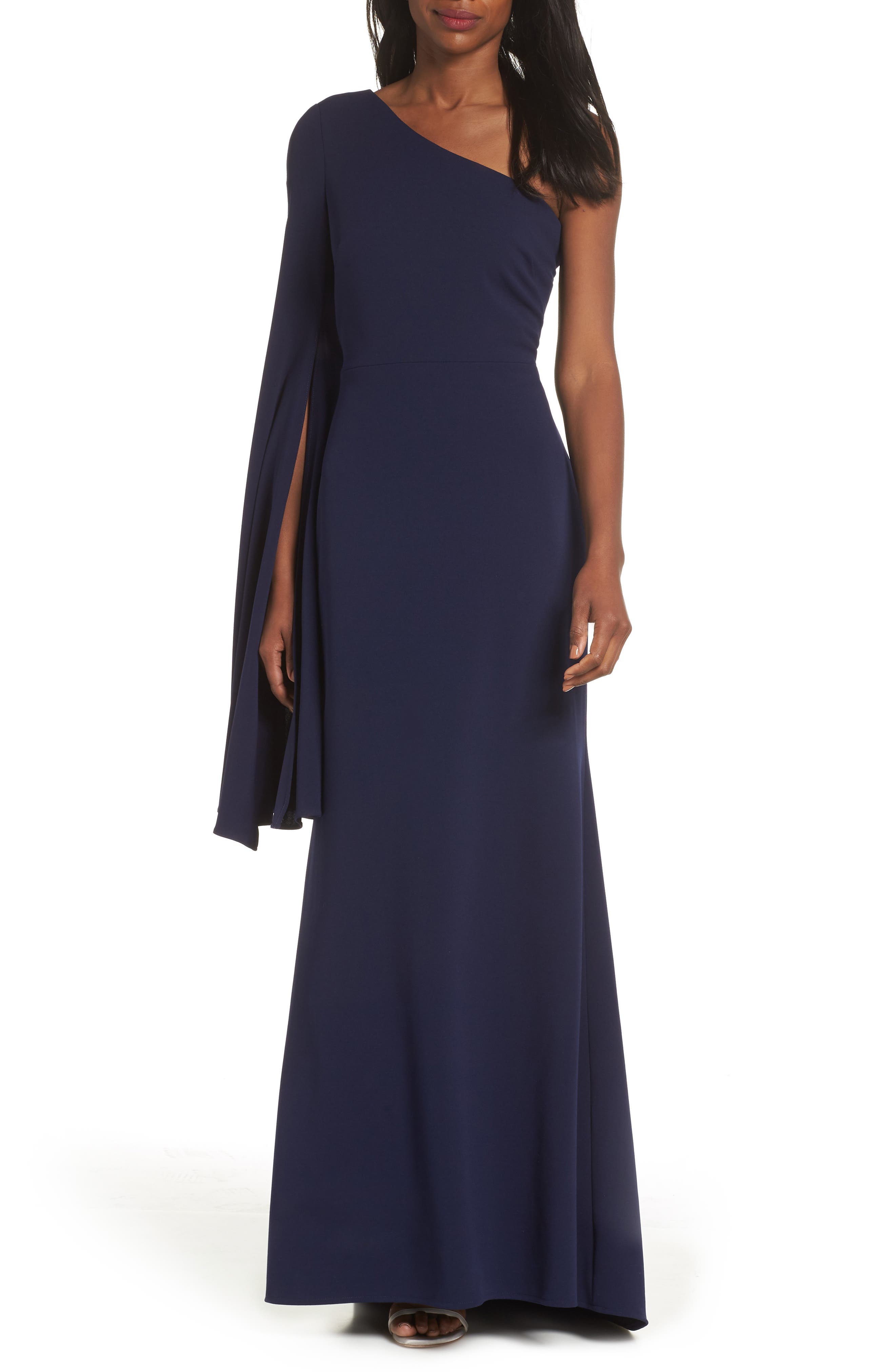 Vince Camuto One-Shoulder Gown