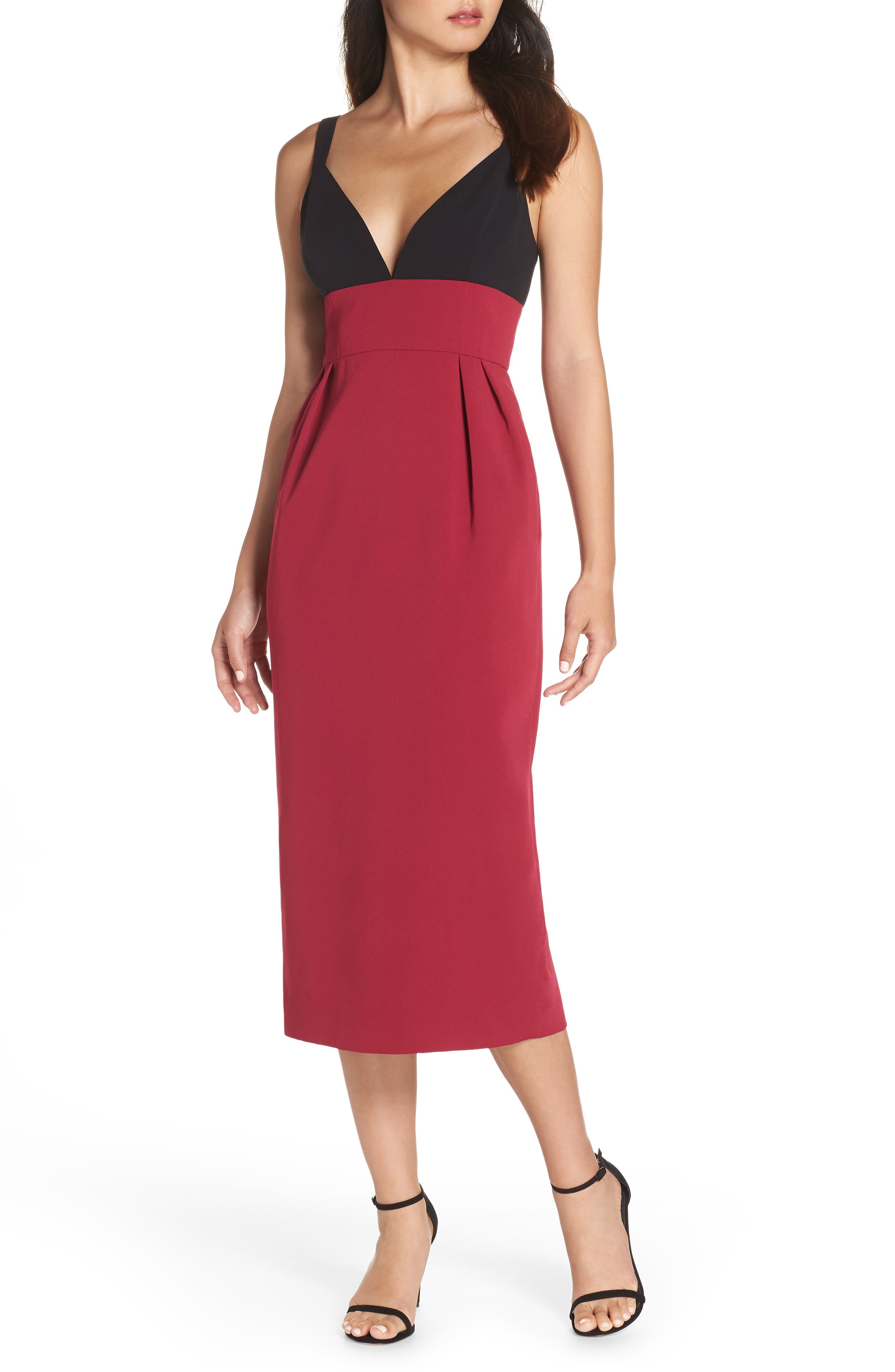 Jill Jill Stuart Colorblock Midi Dress, Purple