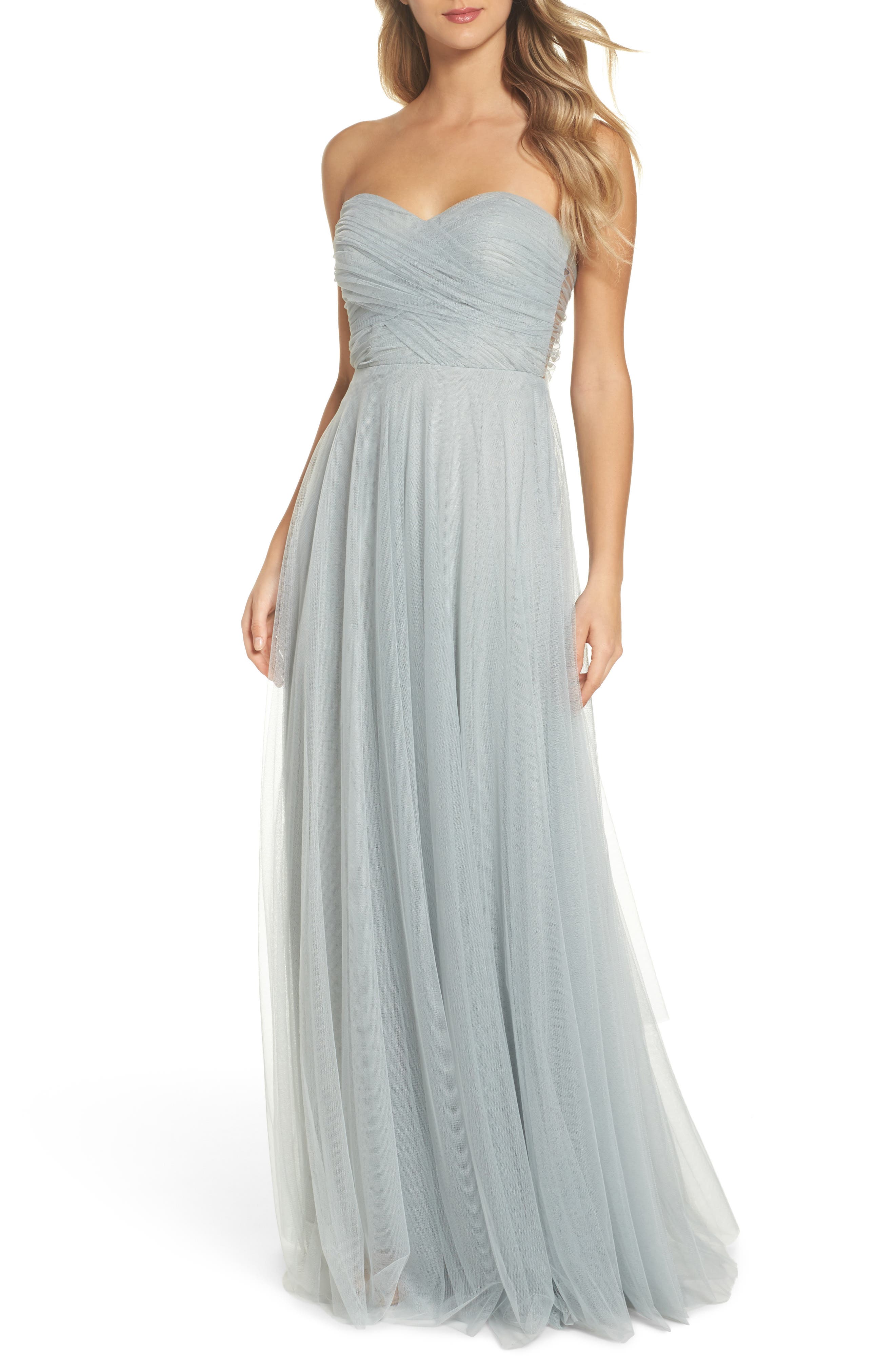 Jenny Yoo Julia Convertible Soft Tulle Gown, Green