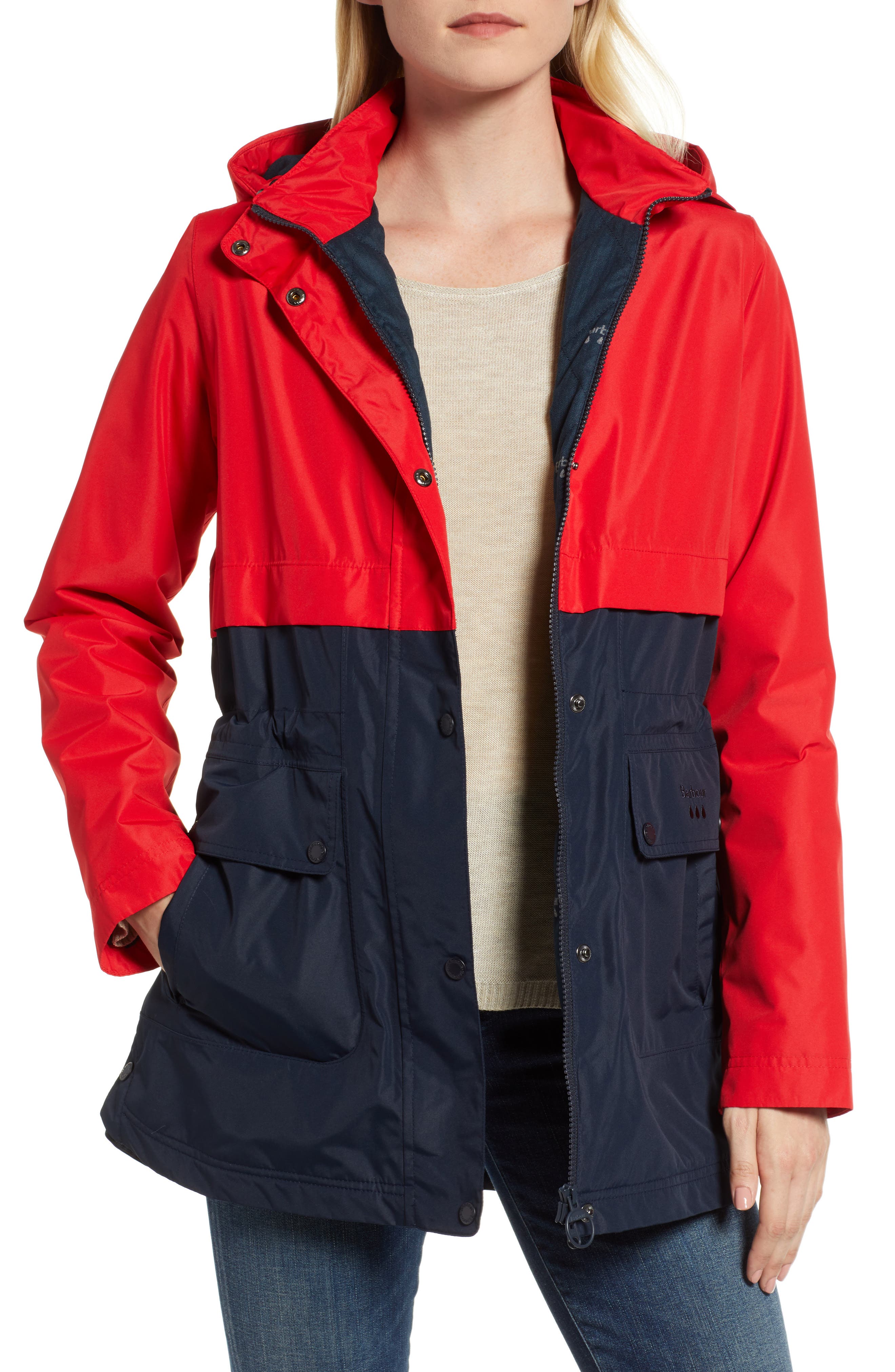 Barbour Altair Waterproof Hooded Jacket, US / 8 UK - Blue
