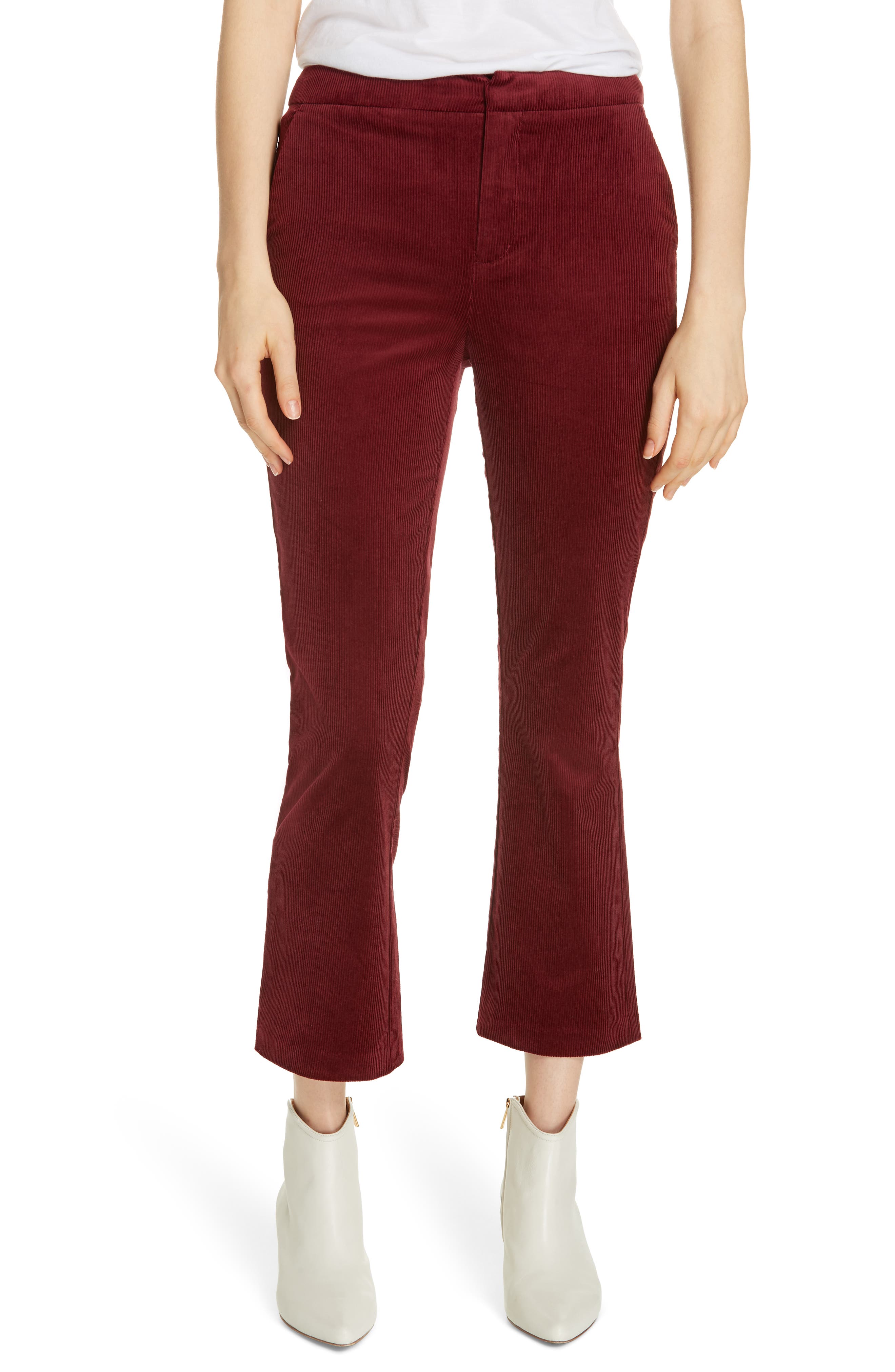 Joie Marcena Velvet Crop Flared Pants