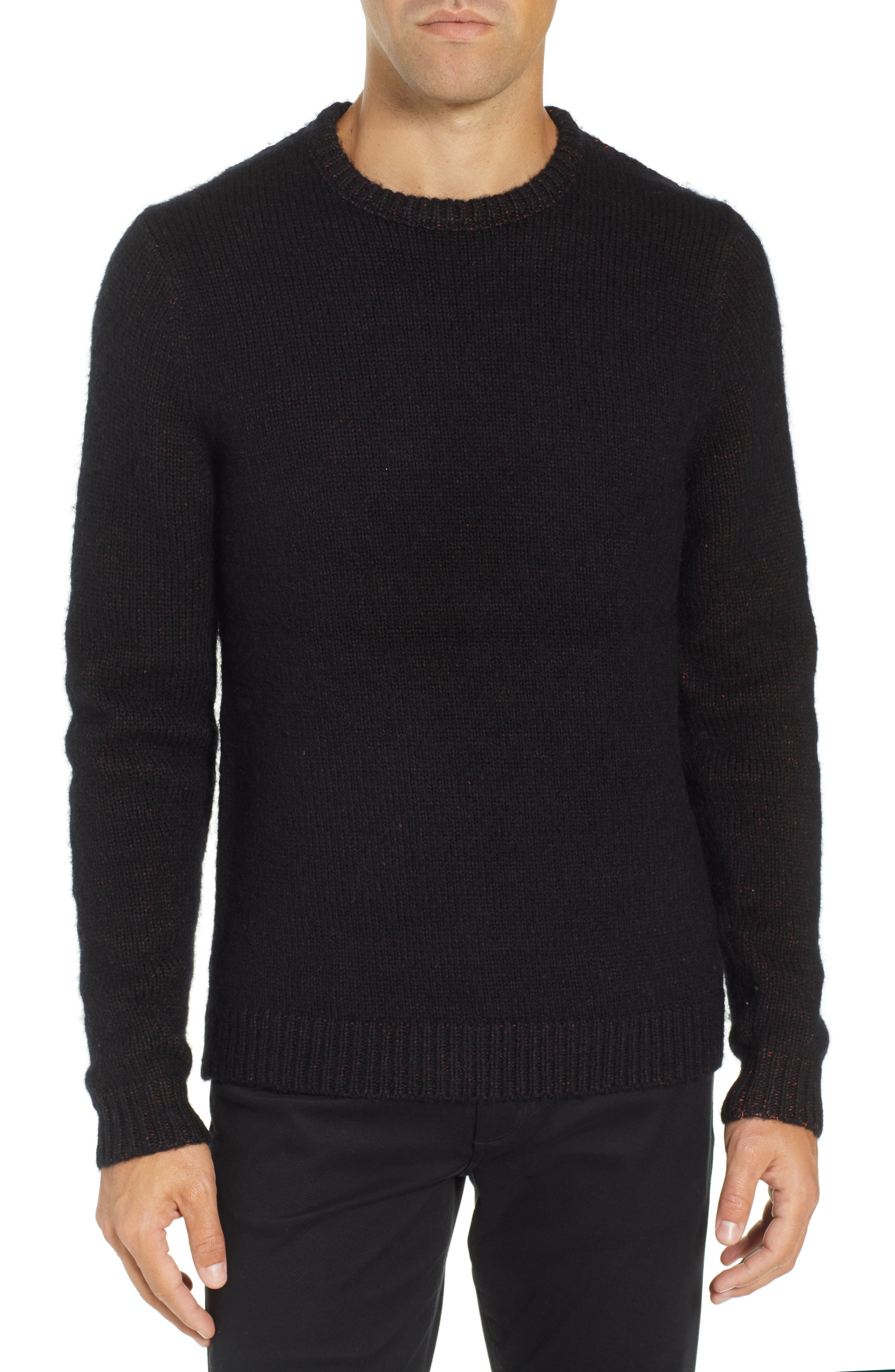 Calibrate Chunky Crewneck Sweater, Black