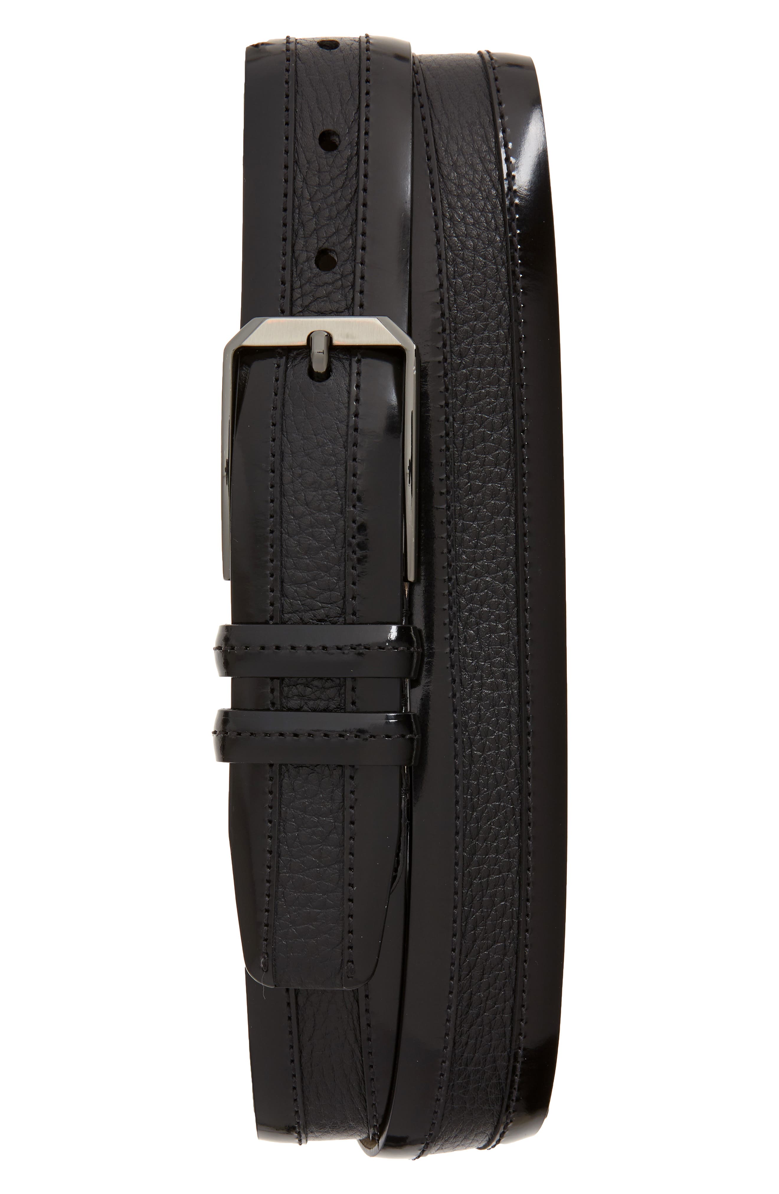 Mezlan Leather & Deerskin Belt Nordstrom