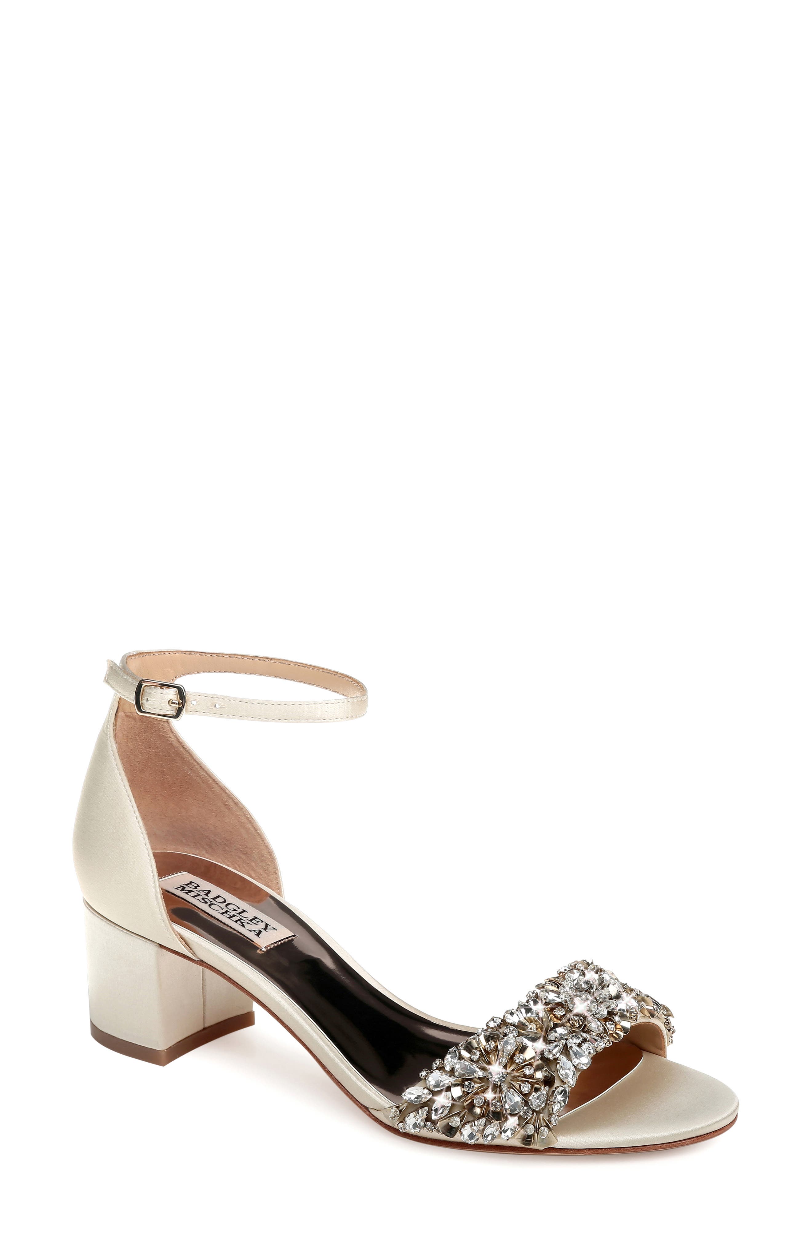 Badgley Mischka Vega Crystal Embellished Sandal