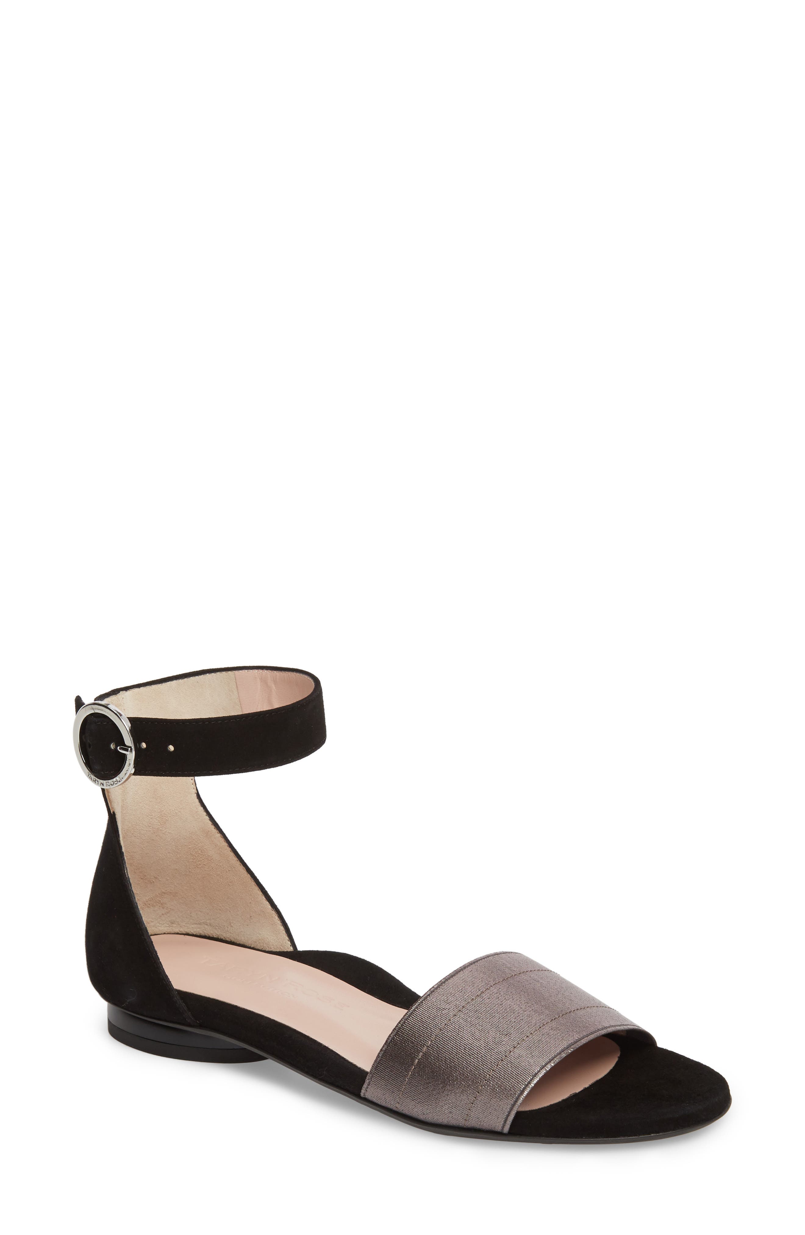 Taryn Rose Collection Donati Ankle Strap Sandal- Black