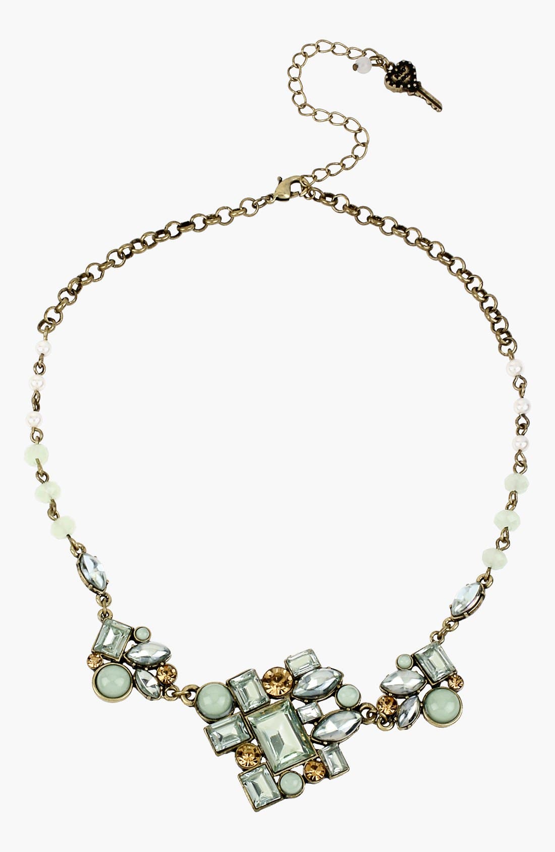 Betsey Johnson 'Mint Multi' Frontal Necklace Nordstrom