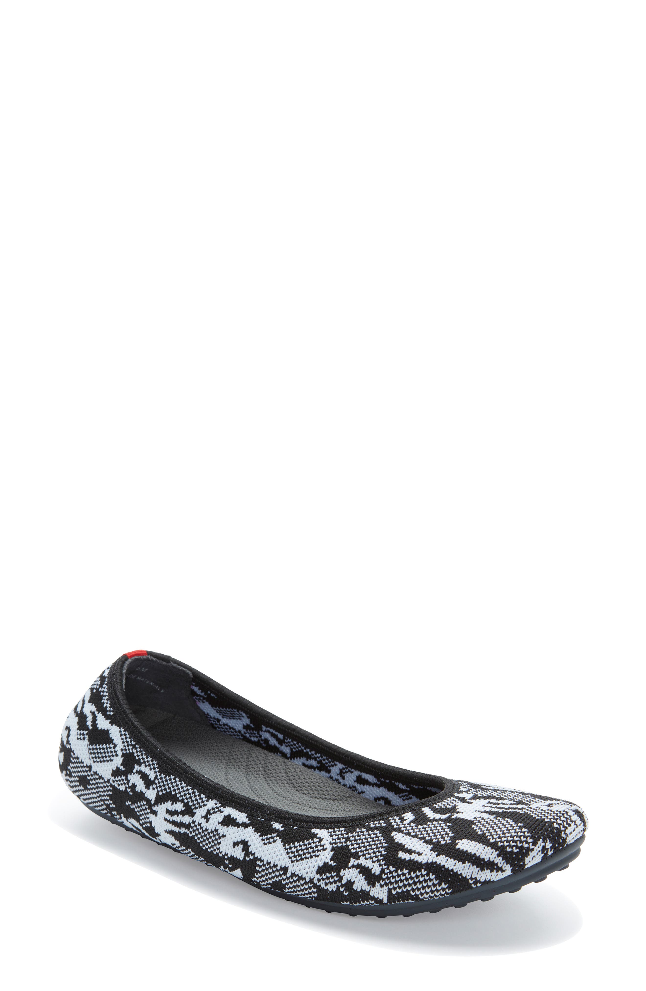 Adam Tucker Kamo Knit Ballet Flat- Black