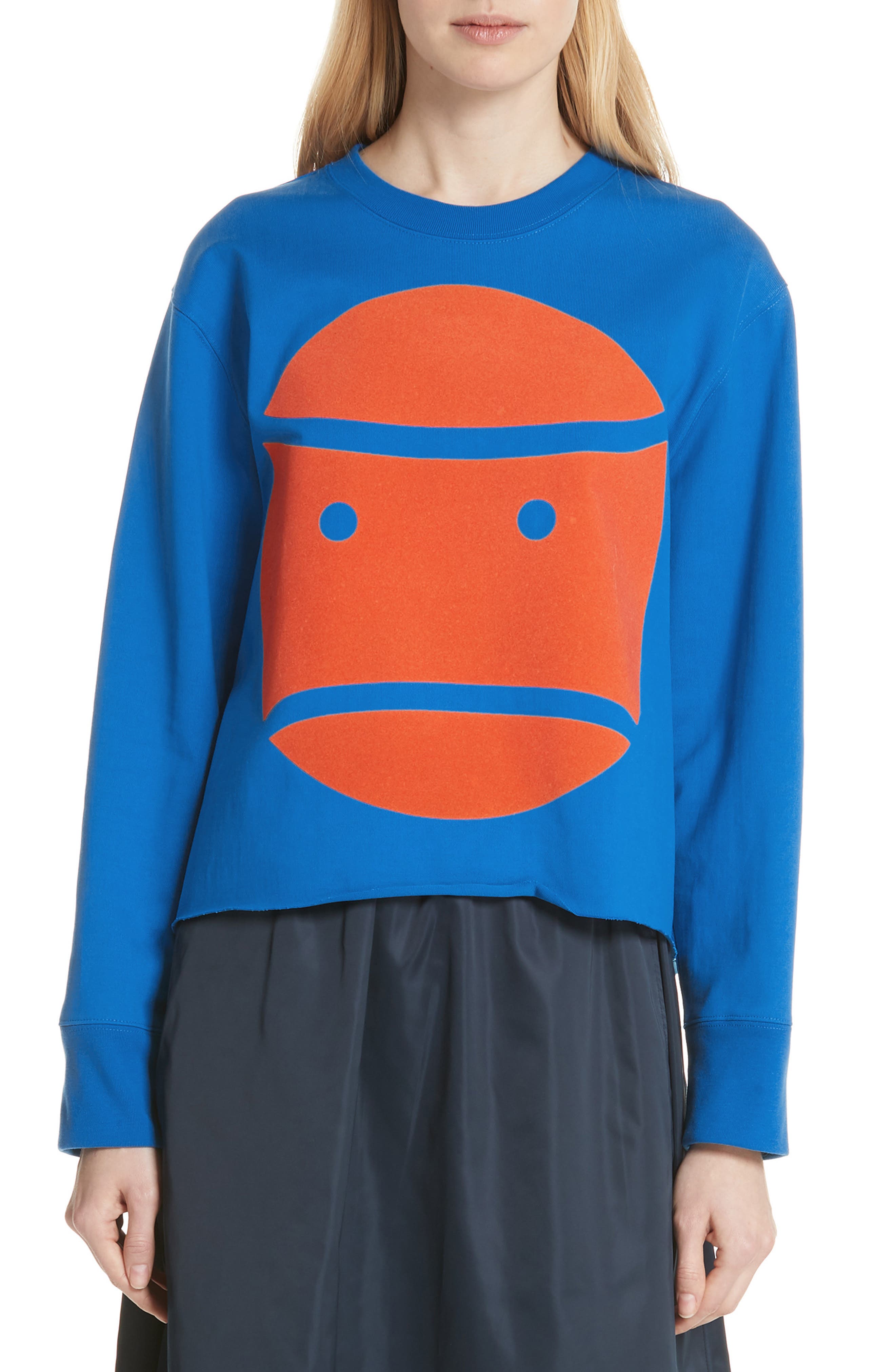 Tory Sport Little Grumps Crop Tee, Blue
