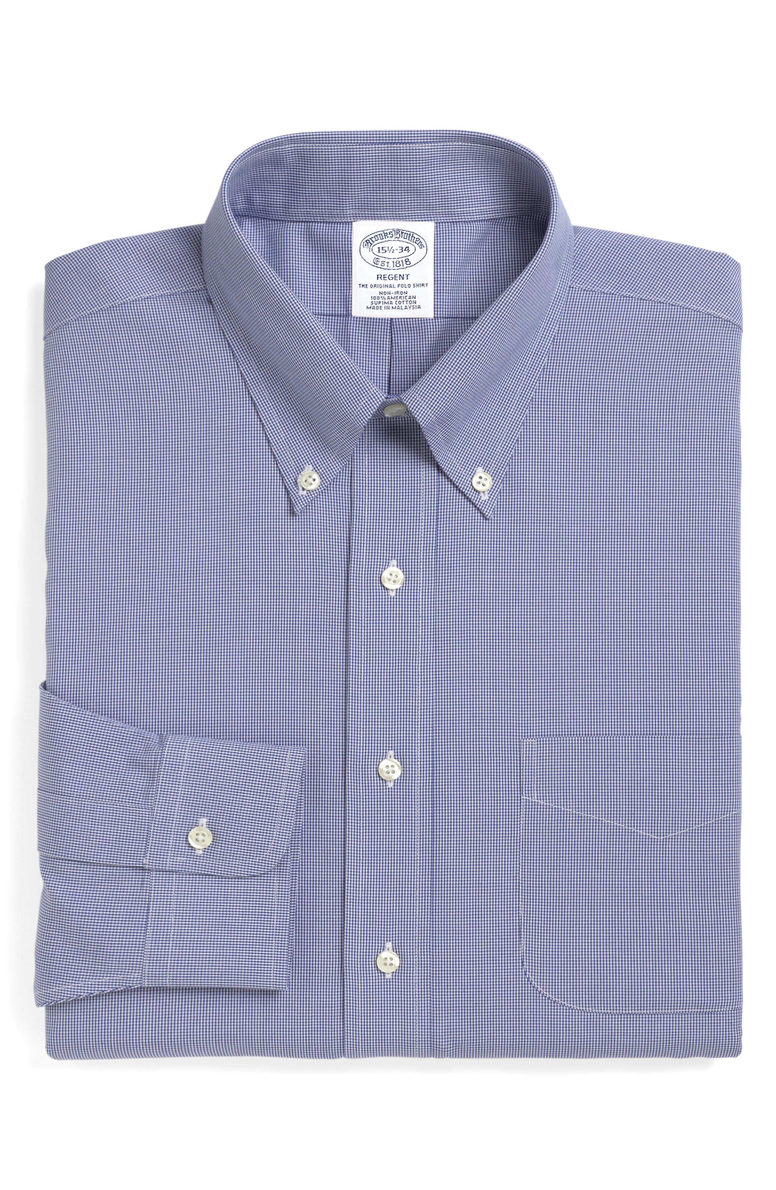 Brooks Brothers Regular Fit Houndstooth Dress Shirt (3 For $207)