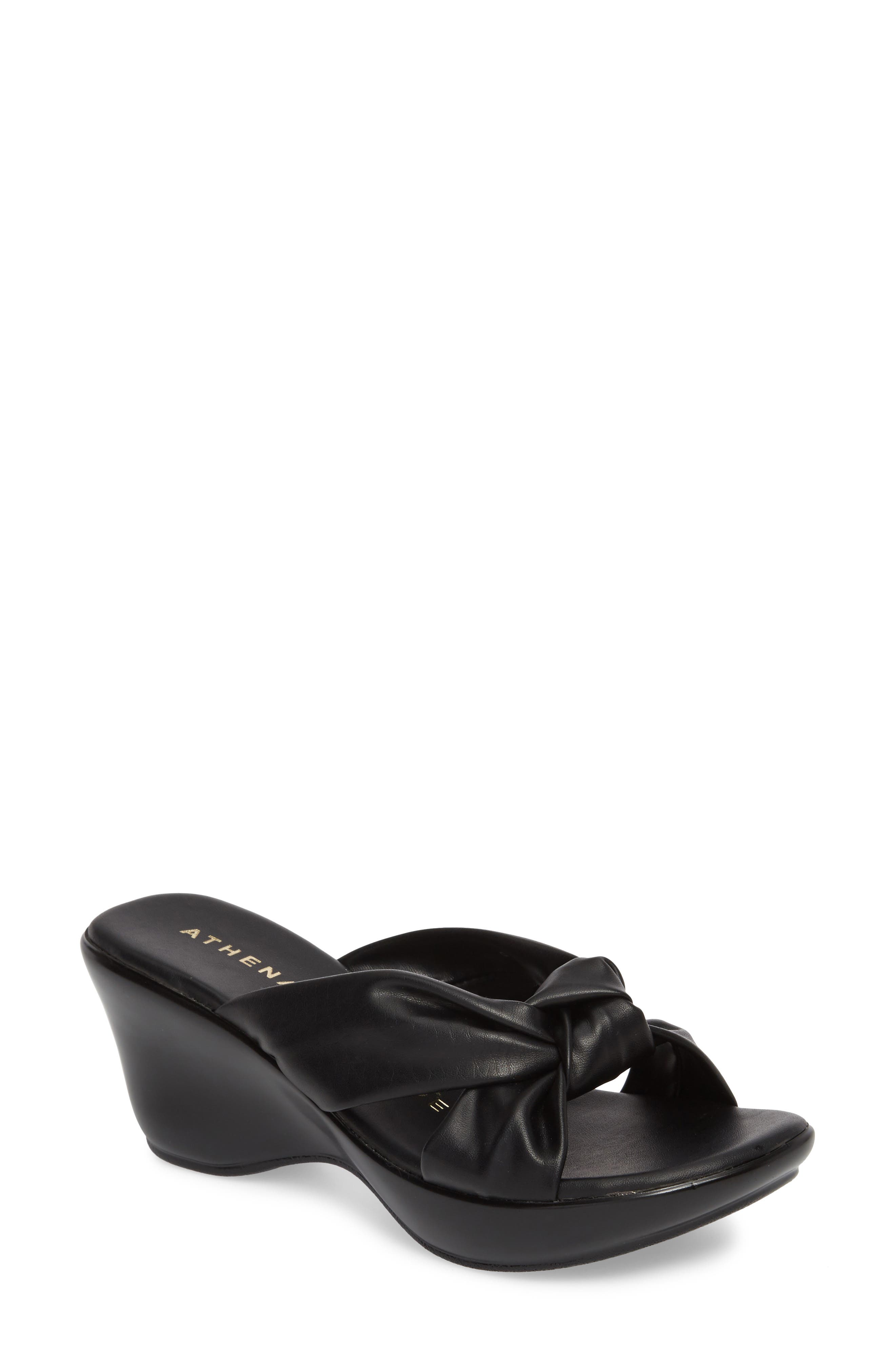 Athena Alexander Soraya Wedge Sandal, Black