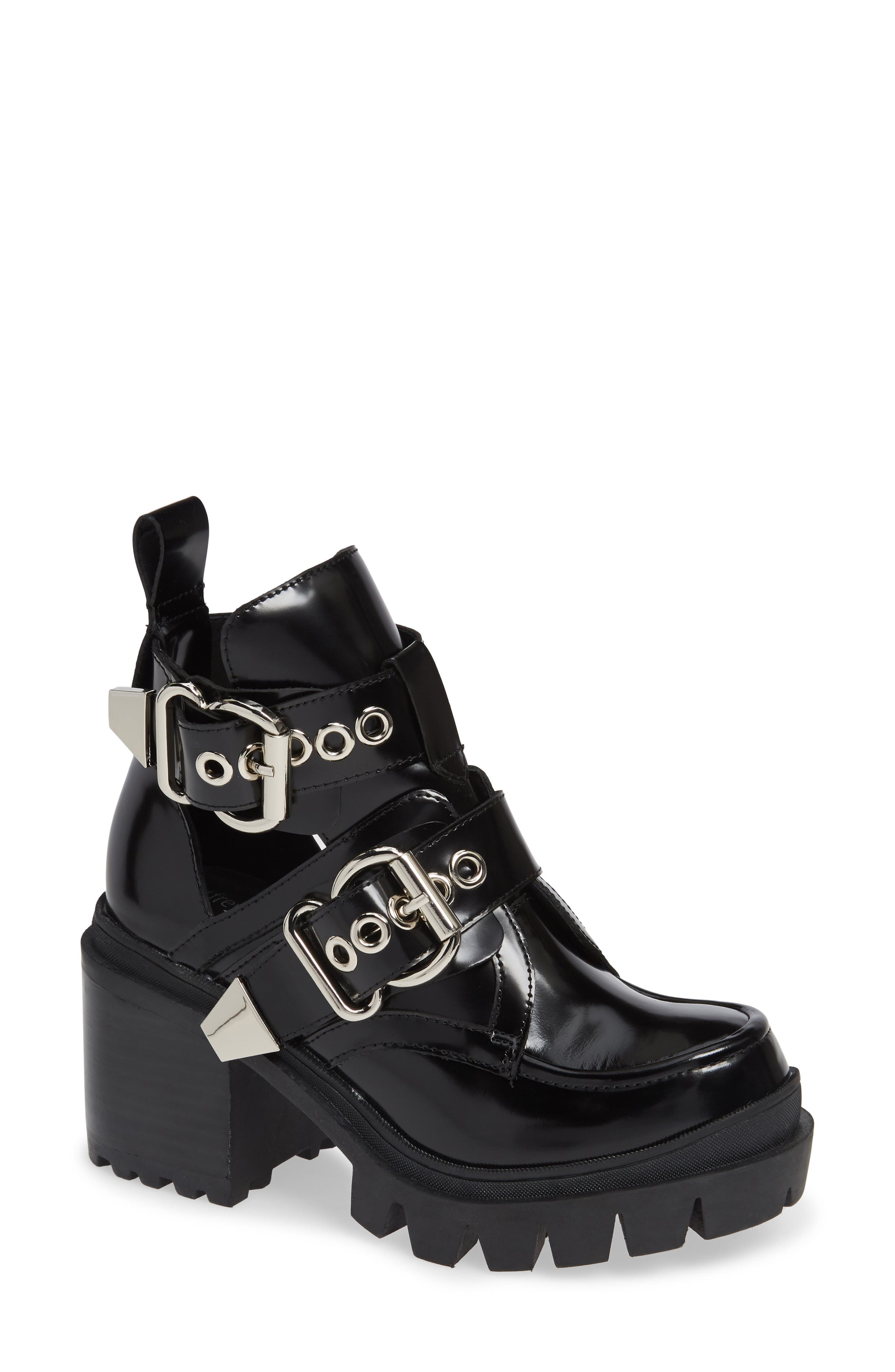 Jeffrey Campbell Craven Moto Platform Boot, Black