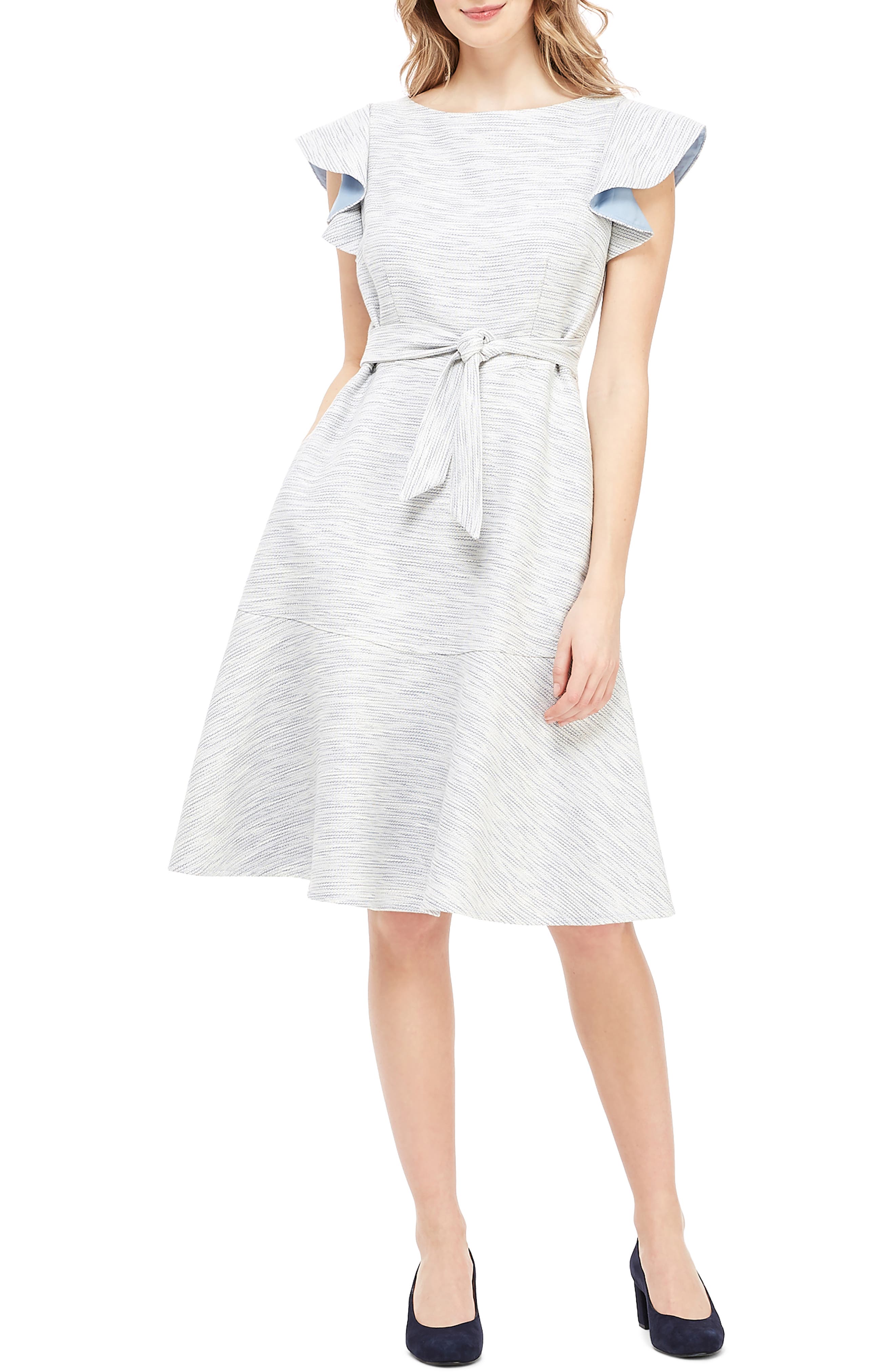 Gal Meets Glam Collection Daniela Circular A-Line Dress, Blue