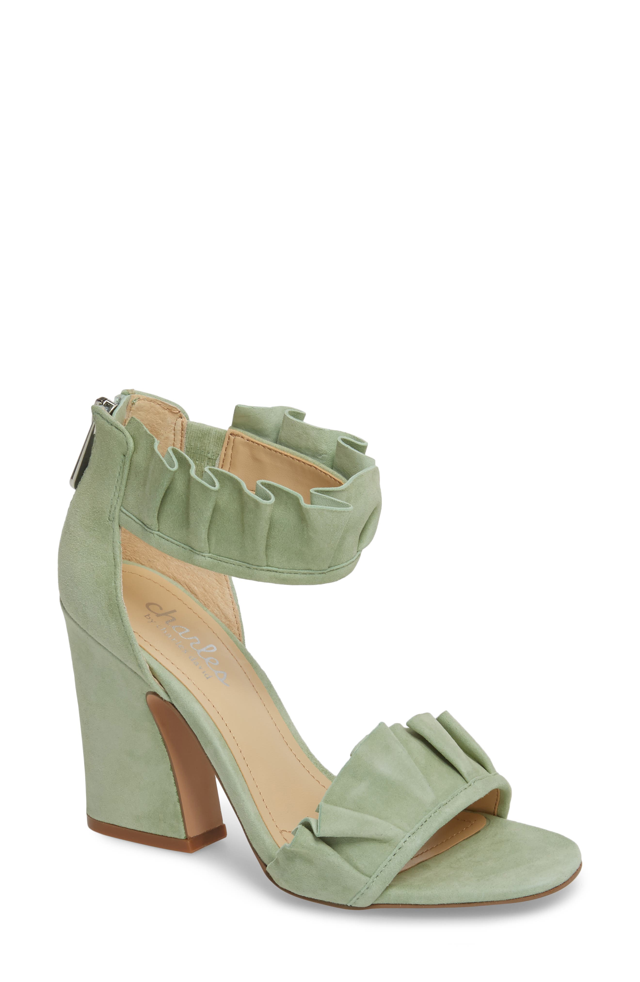 Charles By Charles David Haley Ruffle Sandal, Green