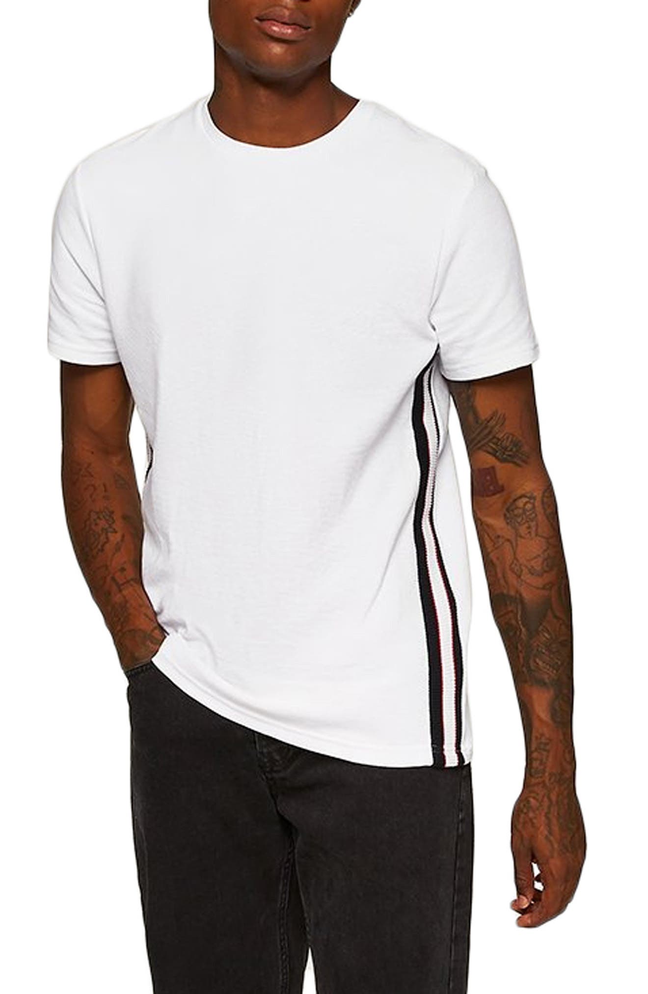 Topman Otto Slim Fit Side Tape T-Shirt