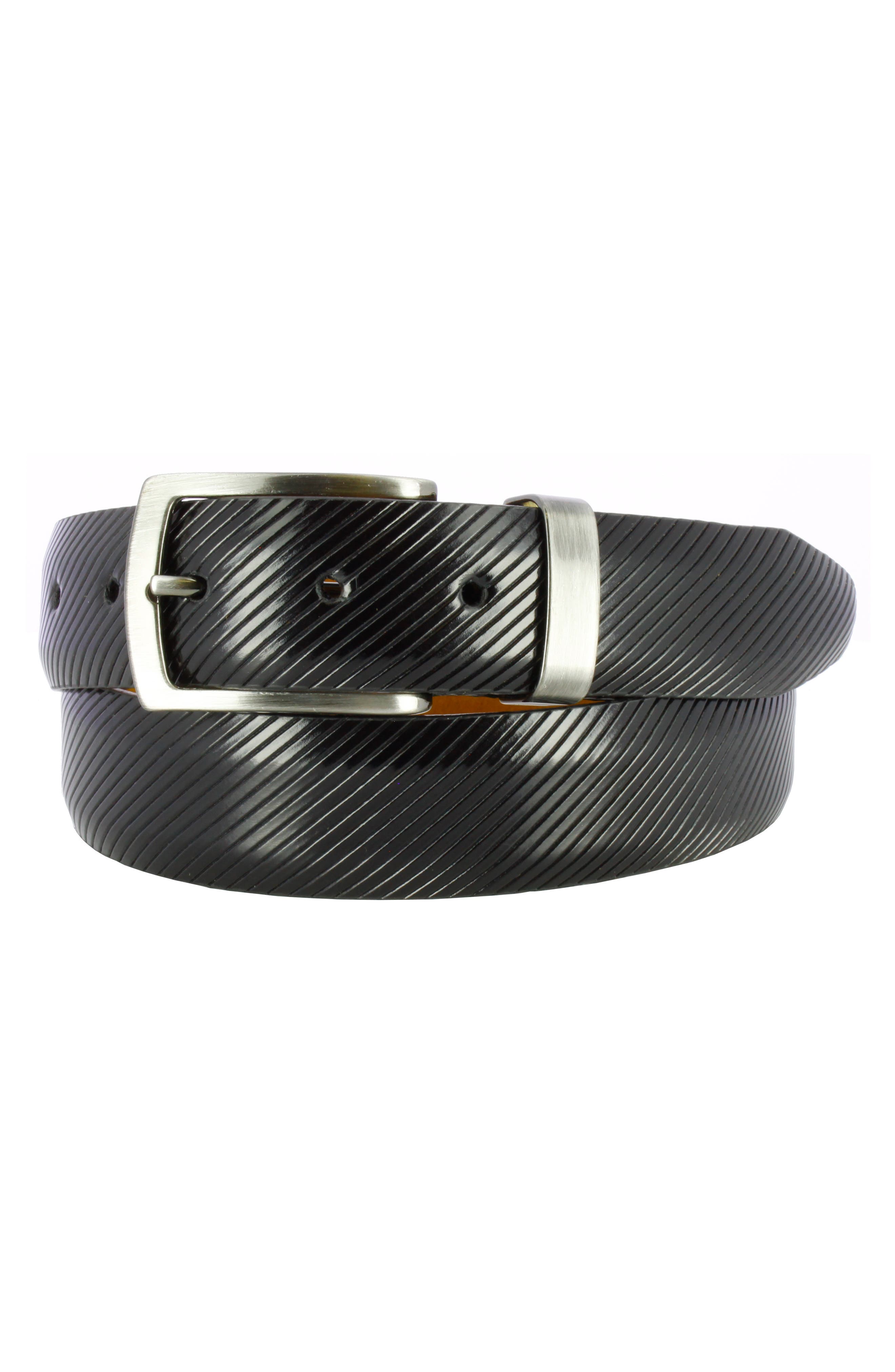 Remo Tulliani Sylvio Millerighe Leather Belt