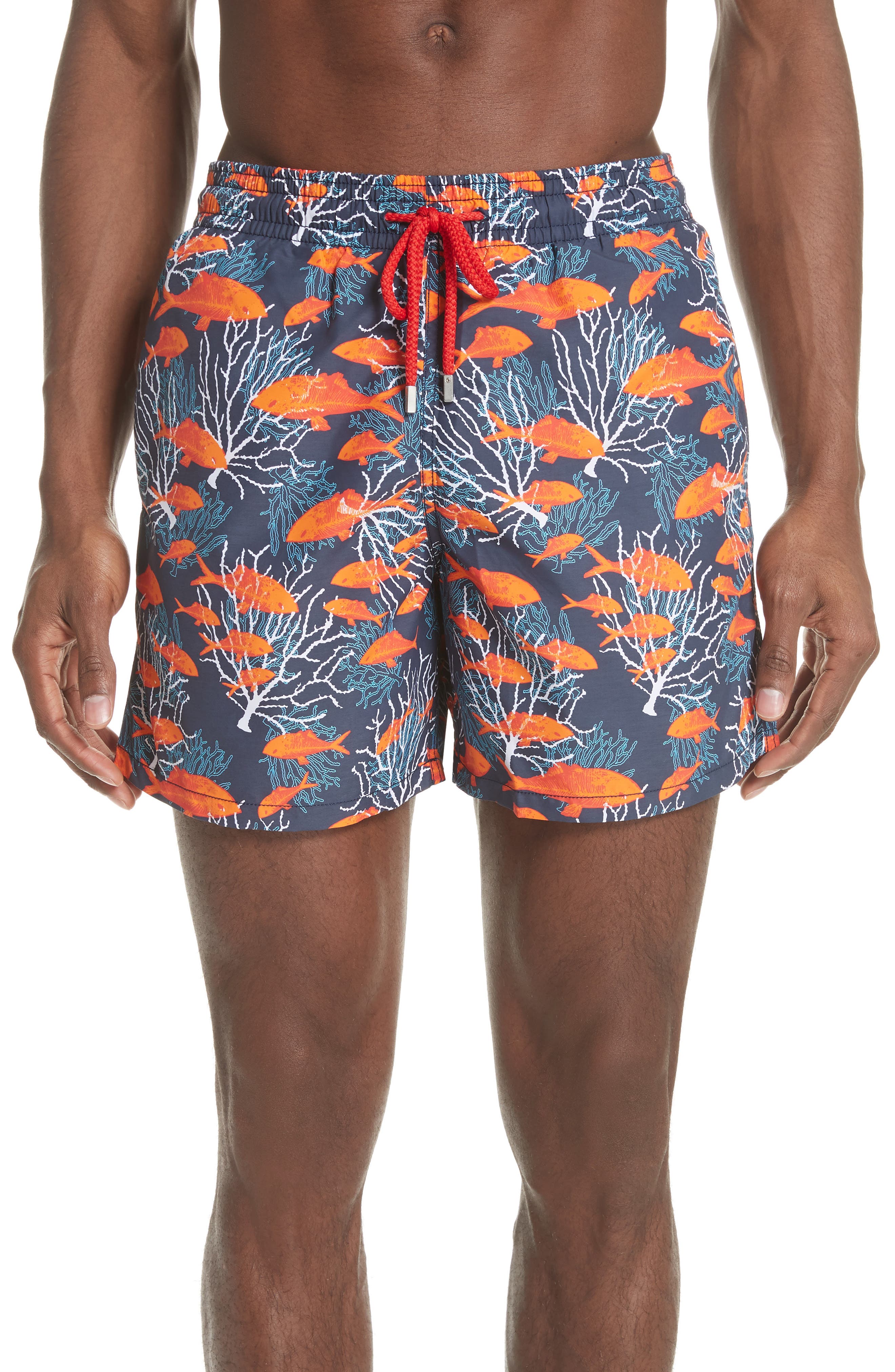 Vilebrequin Depth Of Seas Print Swim Trunks, Blue