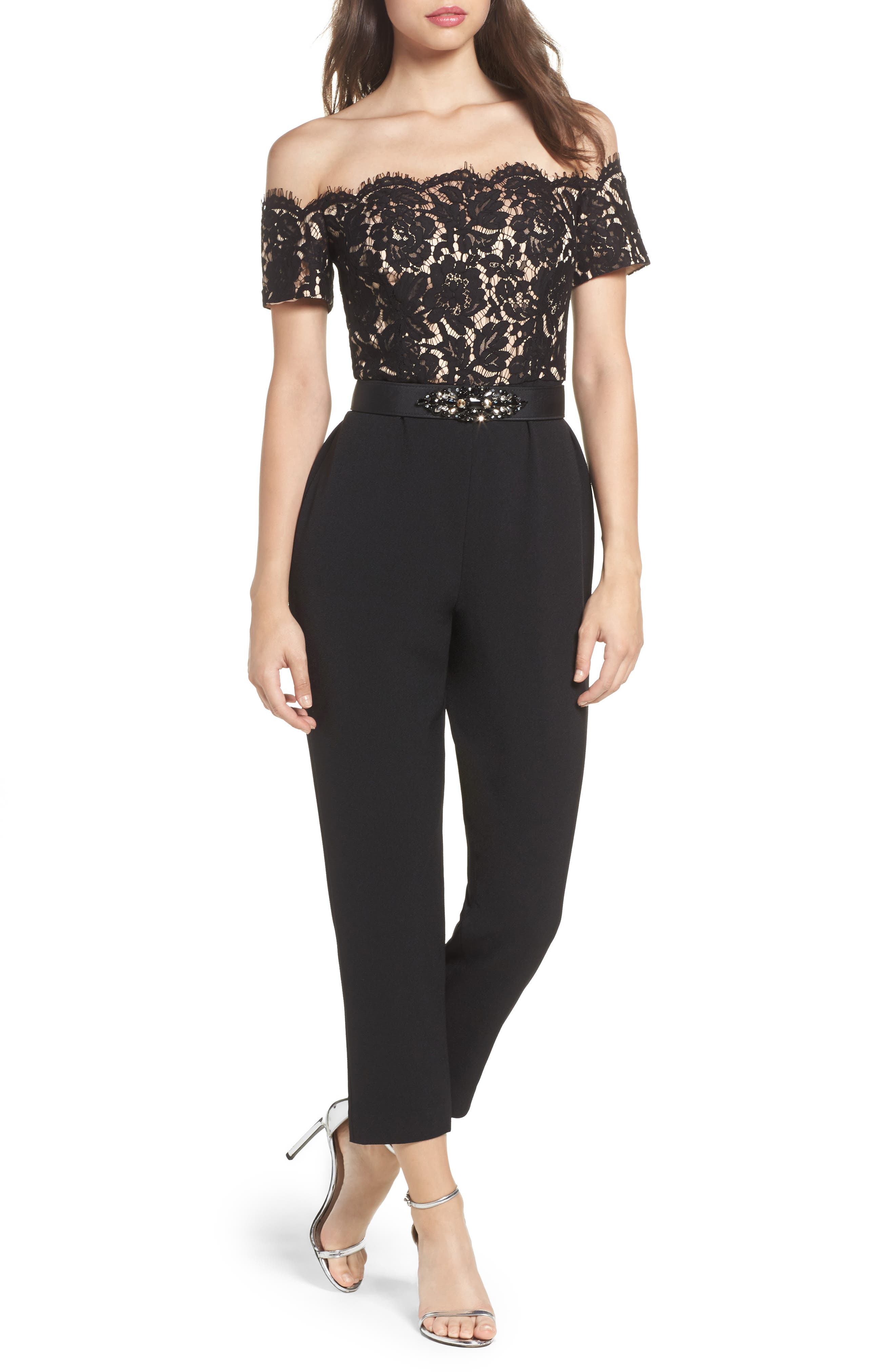 Eliza J Off the Shoulder Jumpsuit (Regular & Petite) Nordstrom