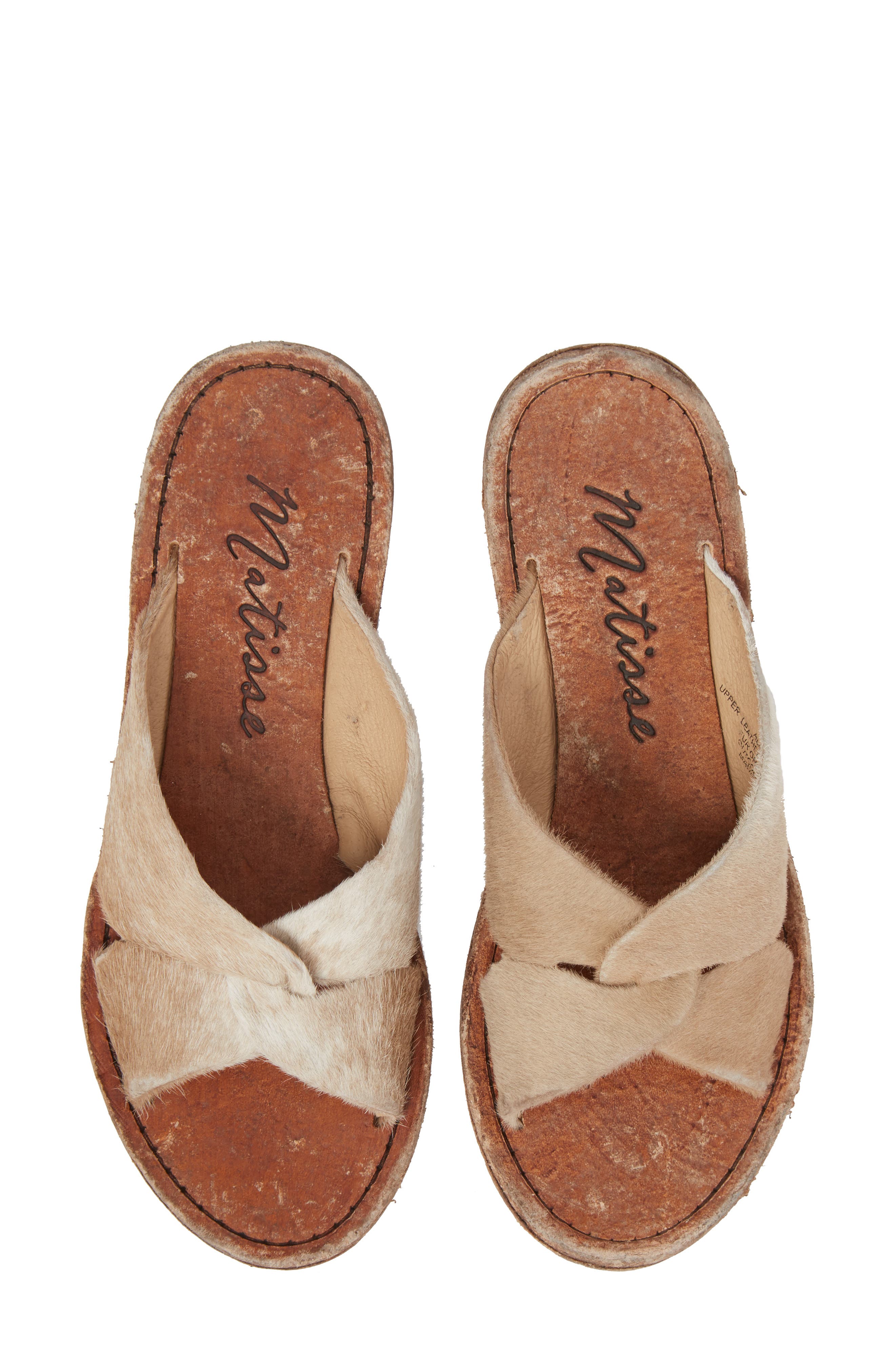 Matisse Alamosa Genuine Calf Hair Sandal, Brown