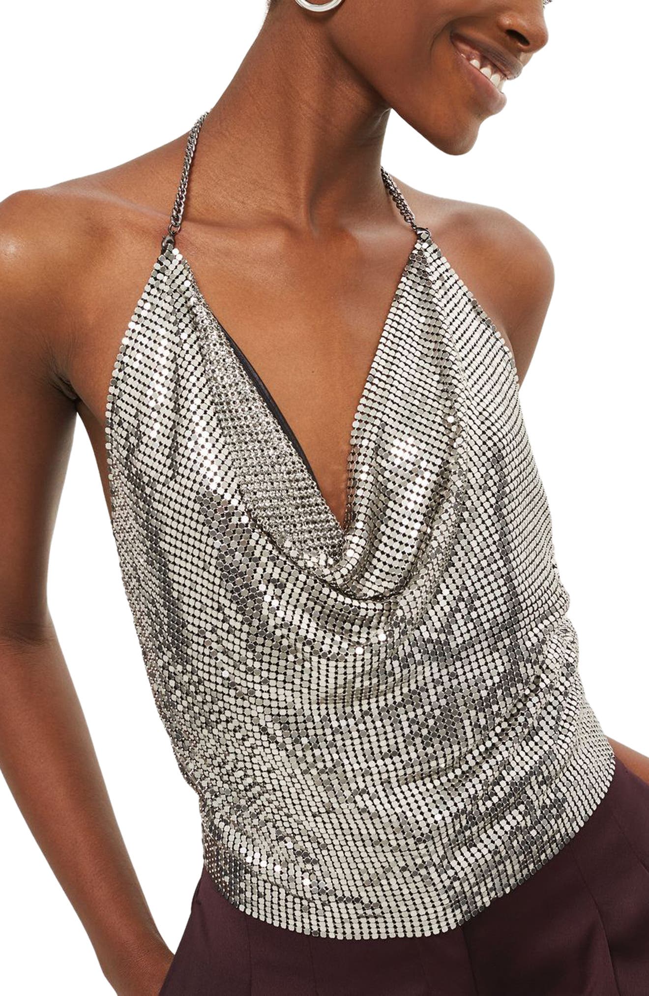 Chain Mail Halter Neck Top Nordstrom