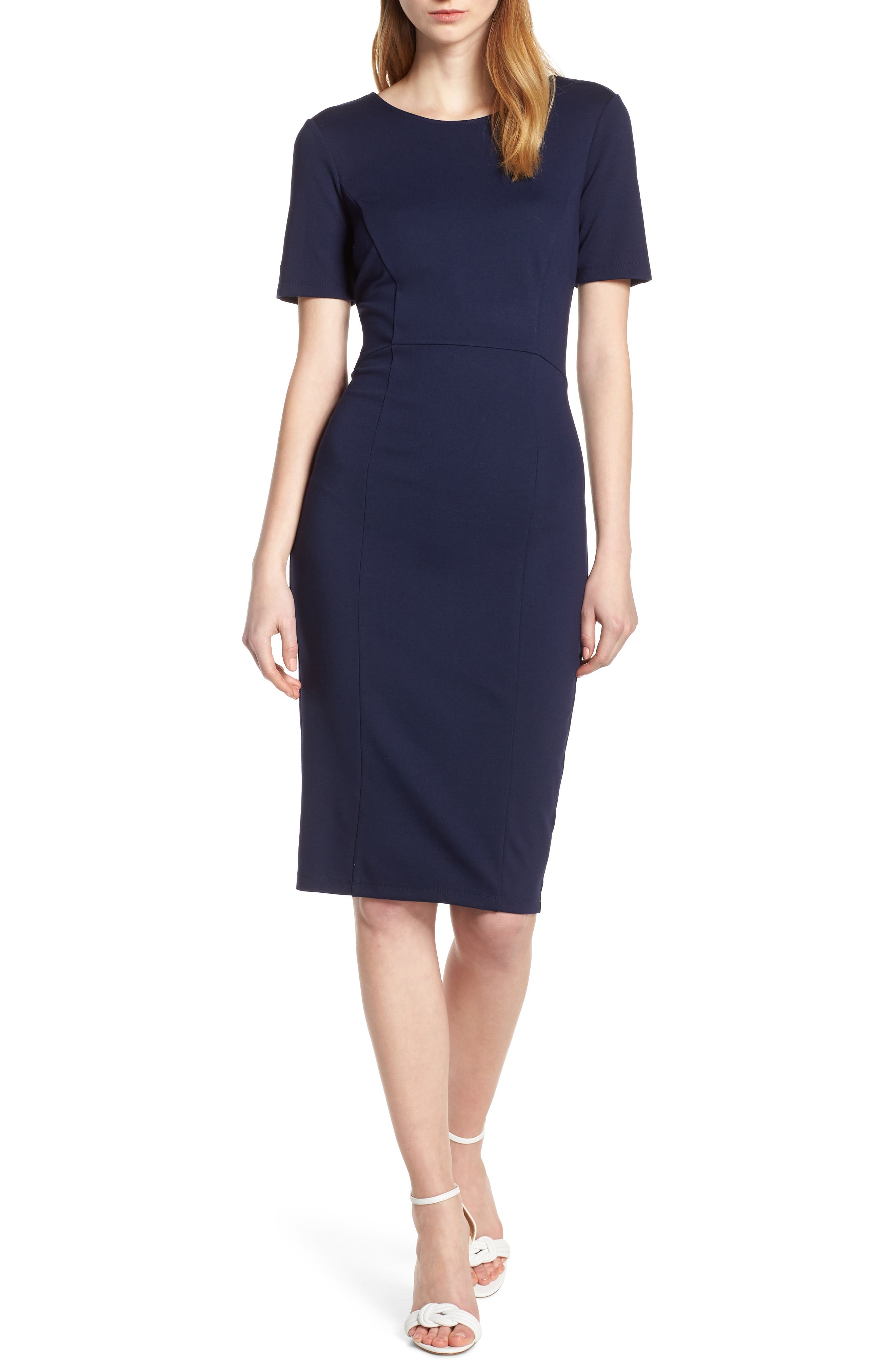 Ali & Jay Zip Back Sheath Dress, Blue