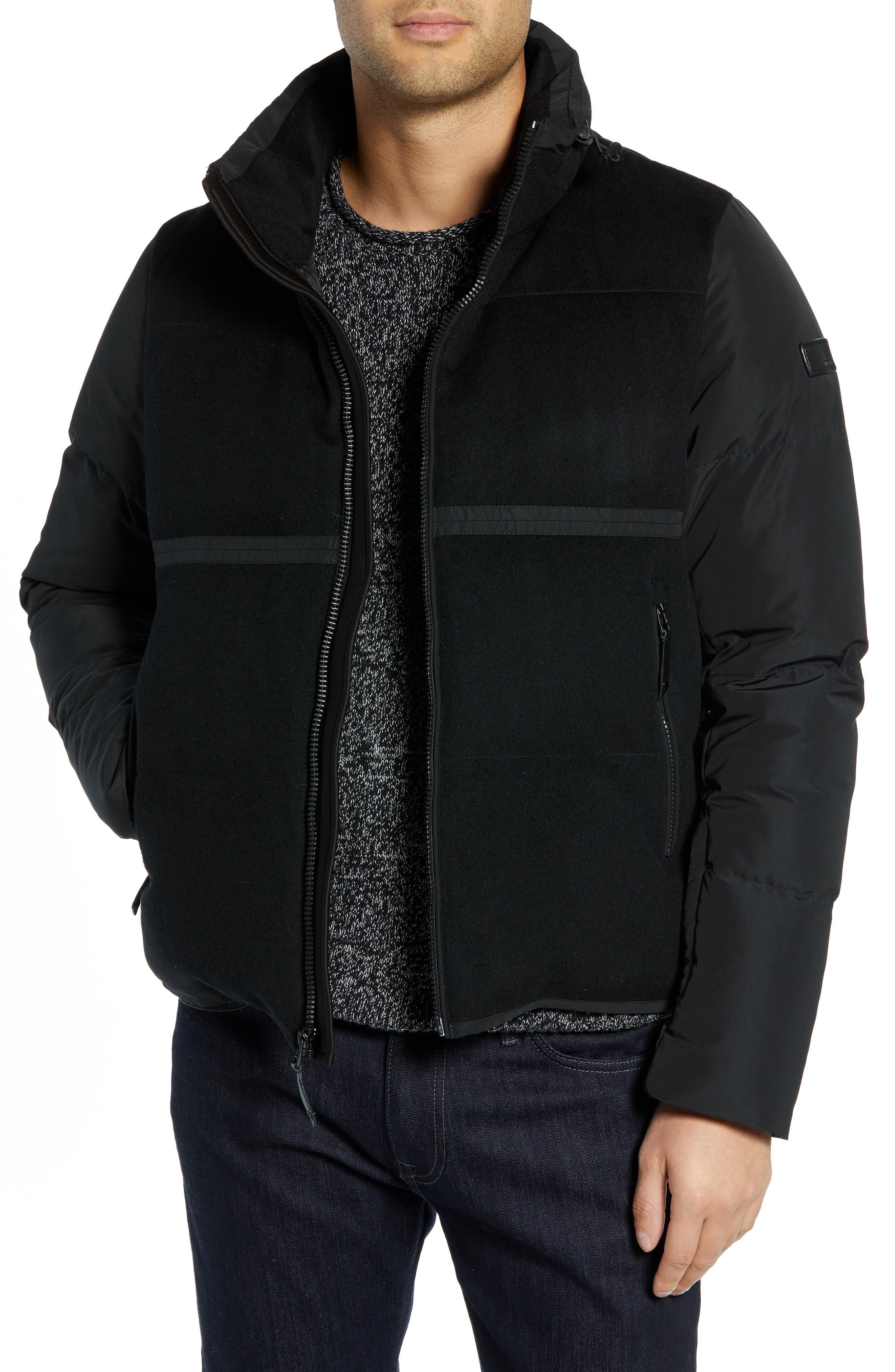 Tumi Wool Puffer Jacket, Black