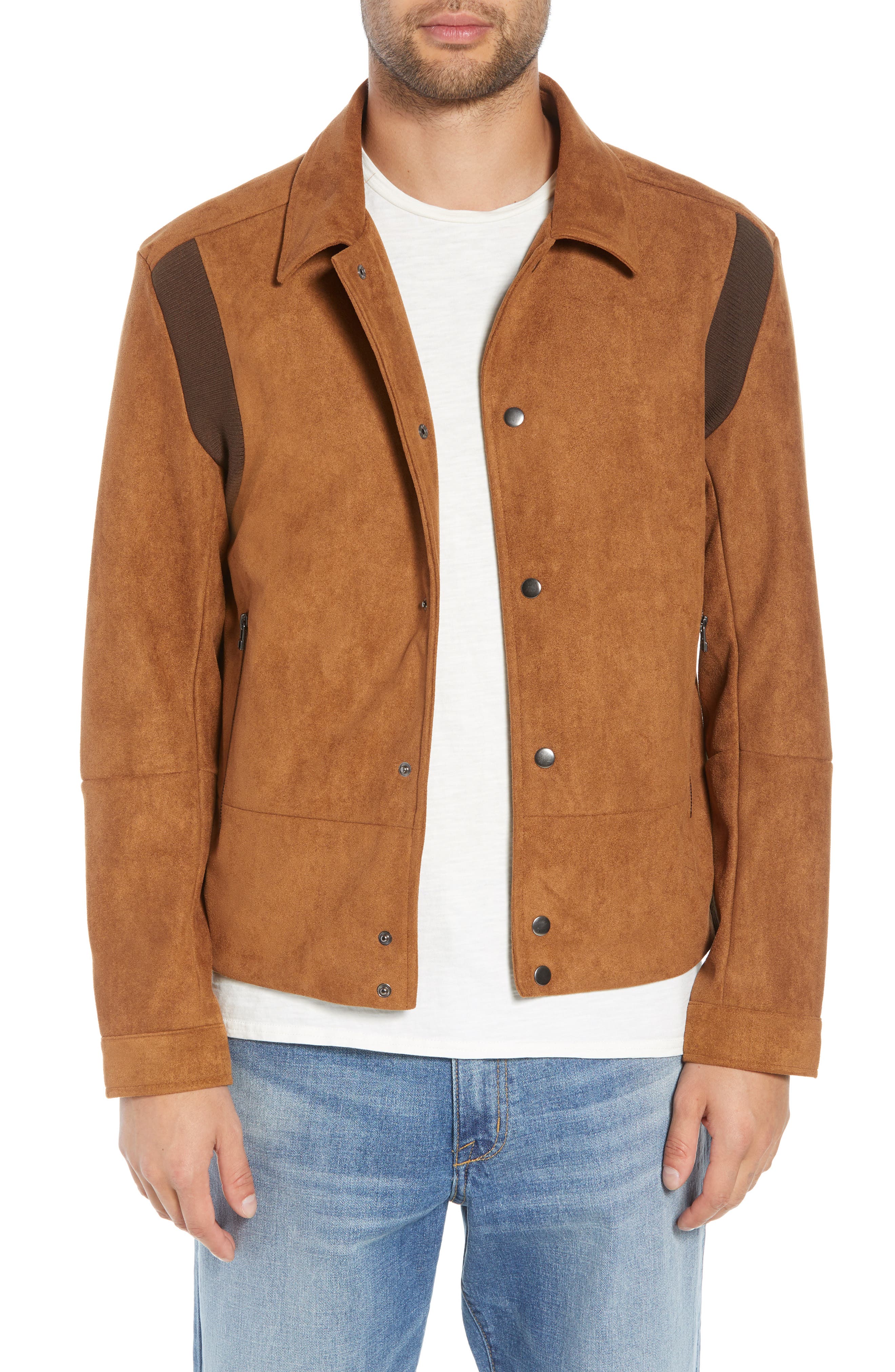 The Rail Faux Suede Jacket, Metallic